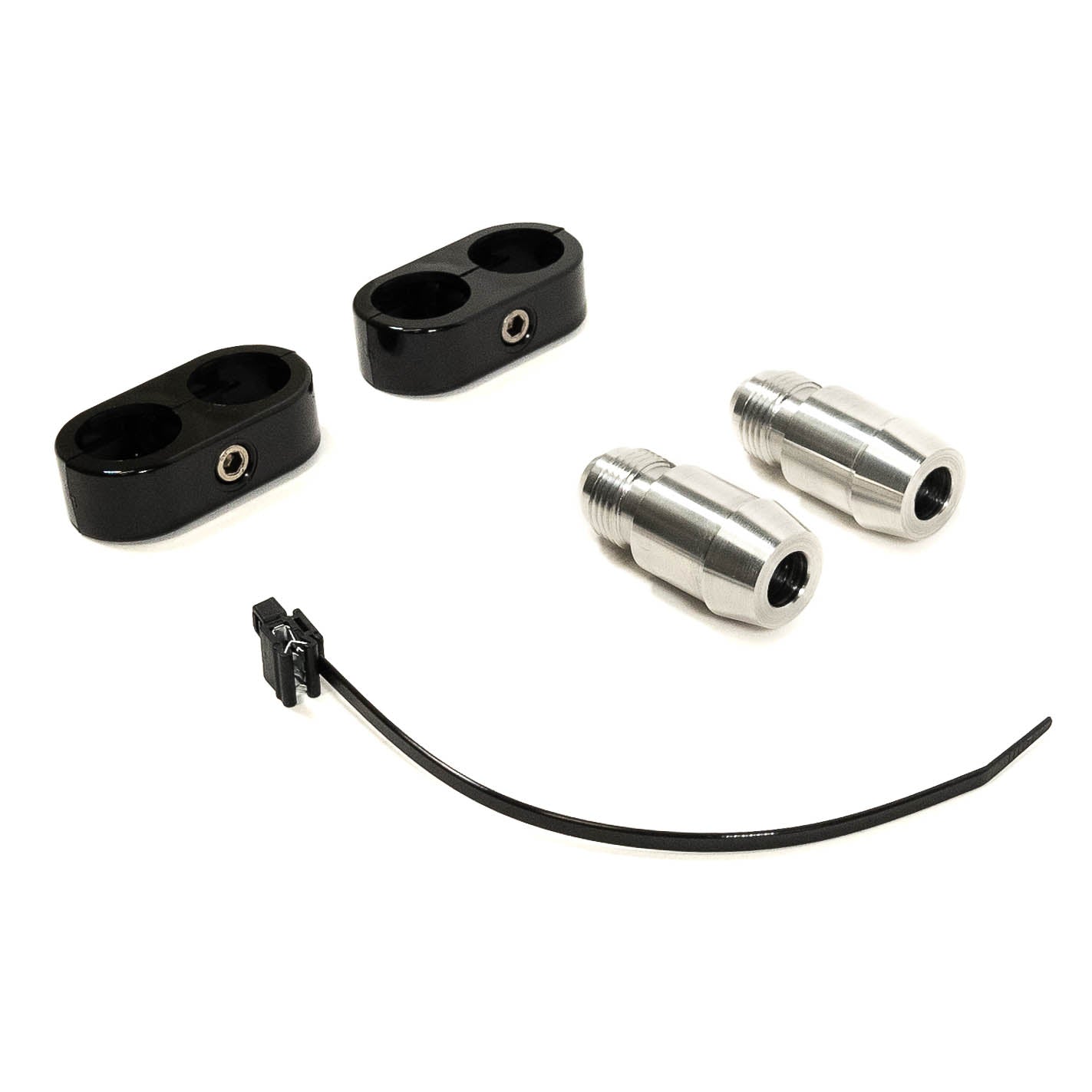 '08-21 Lexus LX570 SDHQ Built Secondary Air Pump Intake Relocation Kit Display of Included Parts and Hardware