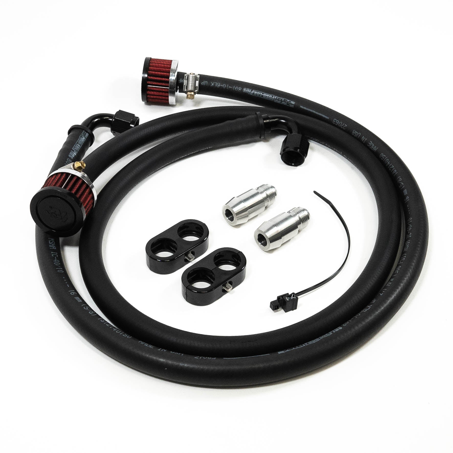 '08-21 Lexus LX570 SDHQ Built Secondary Air Pump Intake Relocation Kit Display of included parts