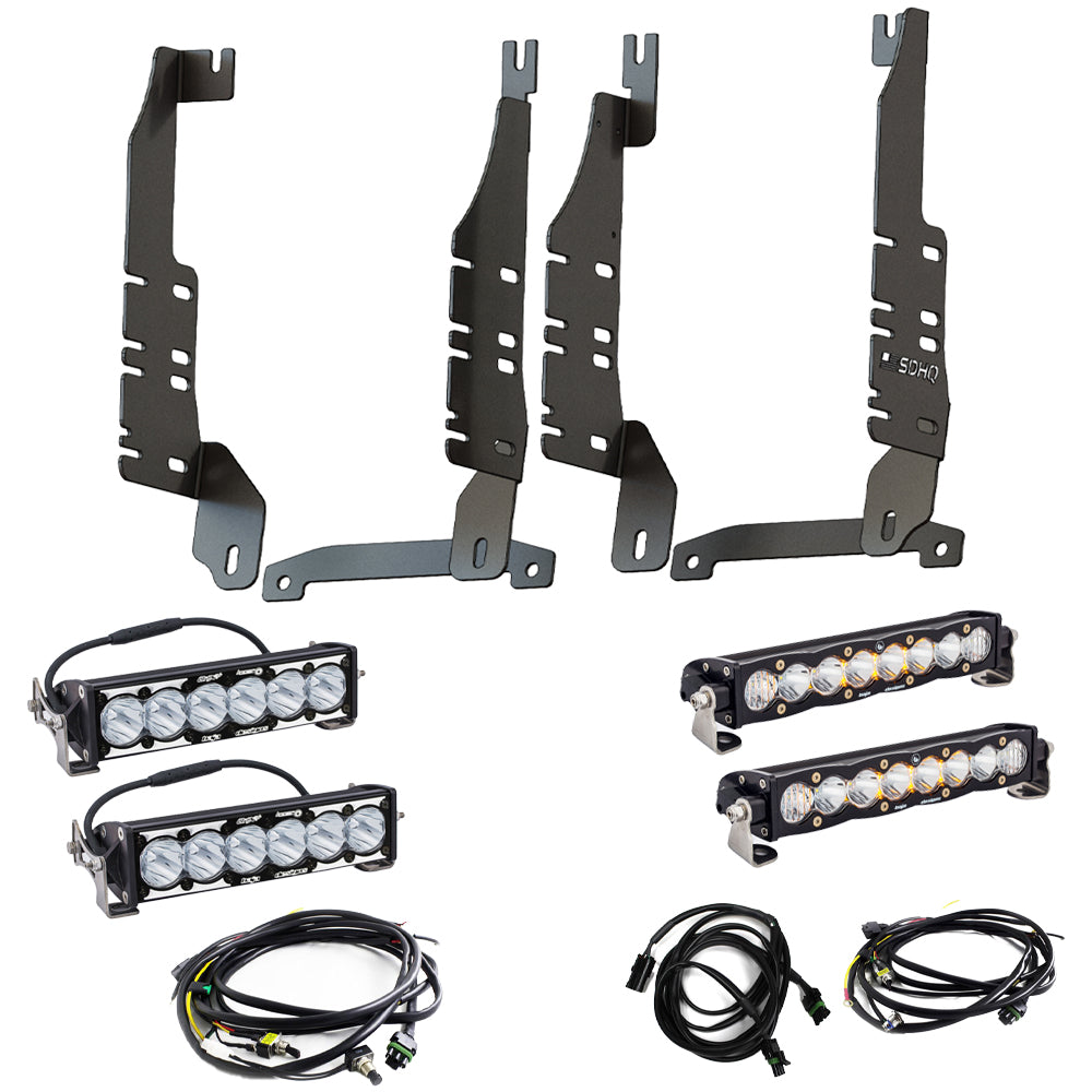 '19-23 Ram 1500 SDHQ Built "Build your Own" Behind the Grille LED Light Bar Mount Display of Included Mount with Onx6 laser light bars and S8's