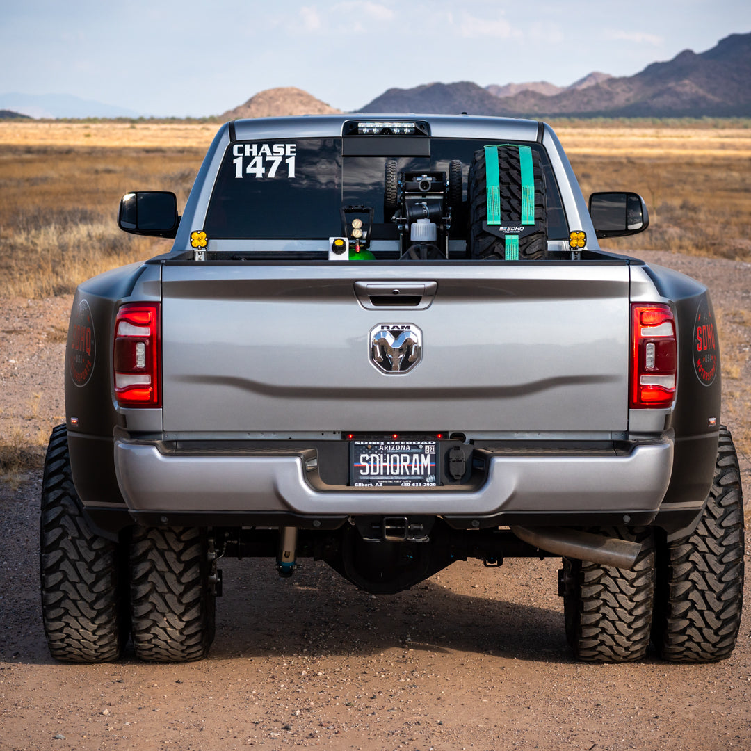 '19-24 Ram 2500/3500 SDHQ Built In Bed Chase Rack Installed display