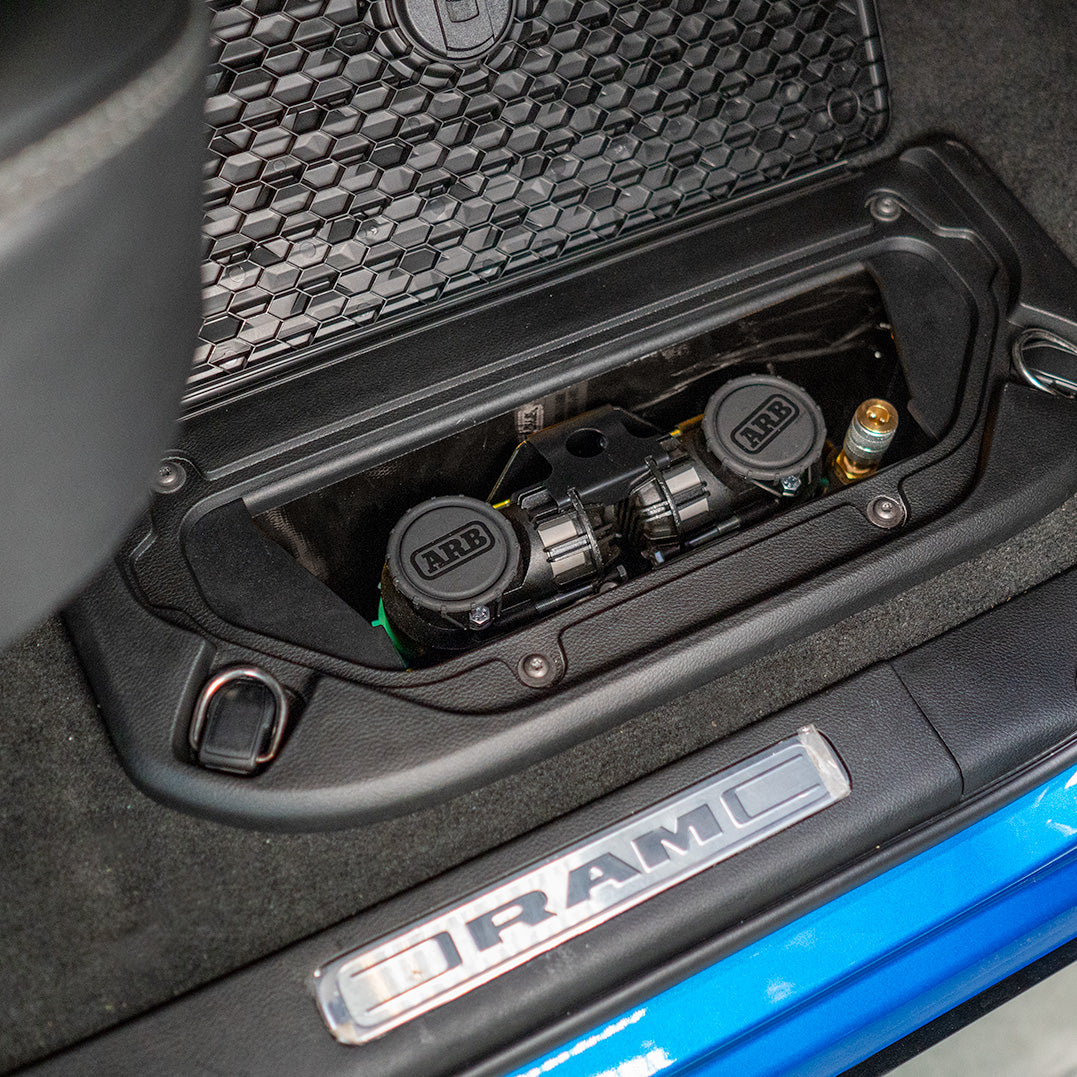 '19-24 Ram 1500 SDHQ Built Air Compressor Mount Installed Display