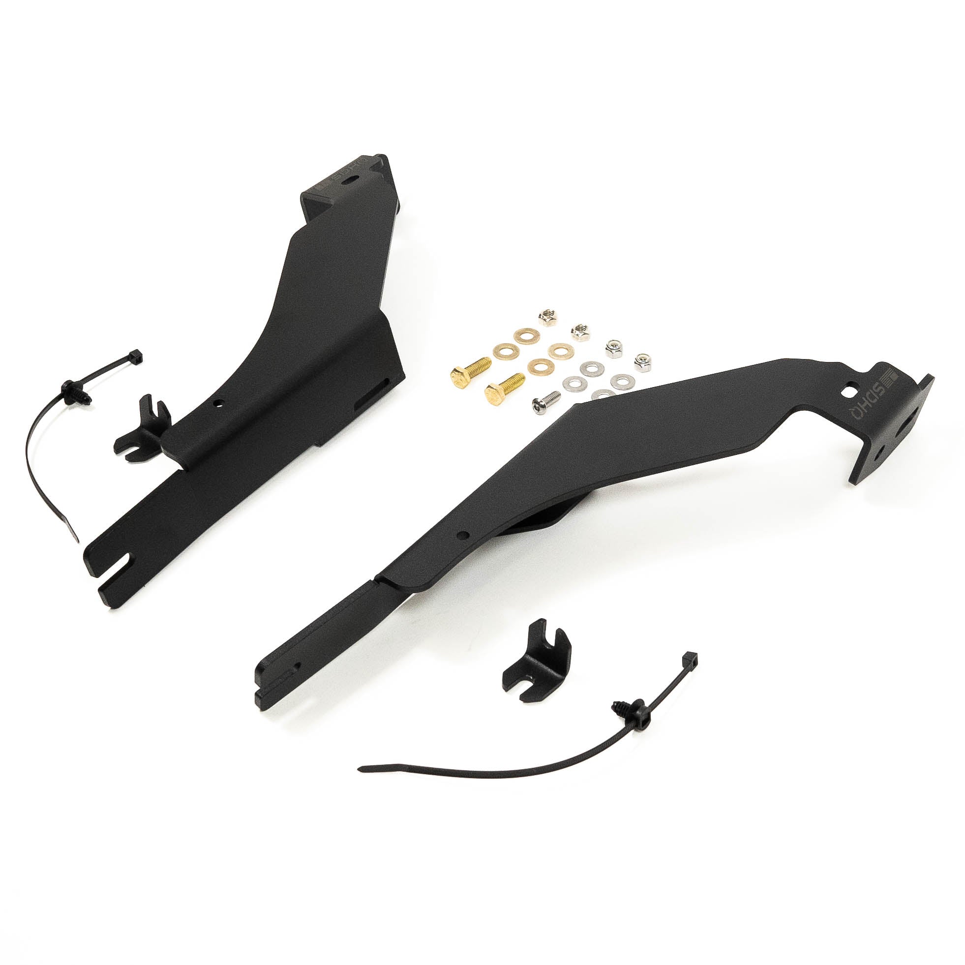 '09-18 Ram 1500 SDHQ Built A-Pillar Light Mounts Display of Included parts