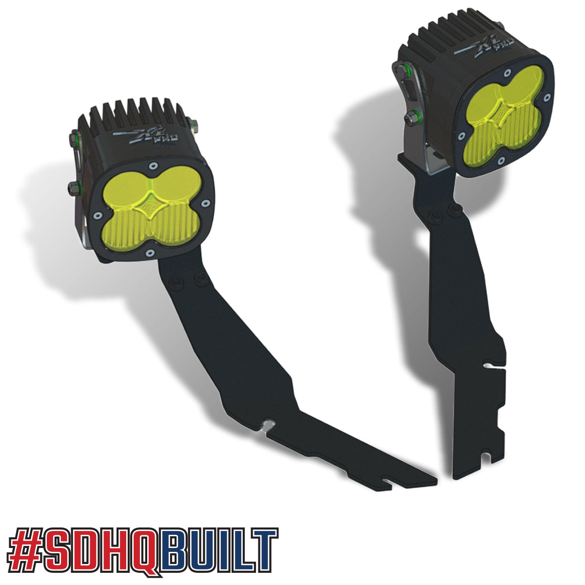 '19-Current Ram 1500 SDHQ Built A-Pillar Light Mounts design with lights display