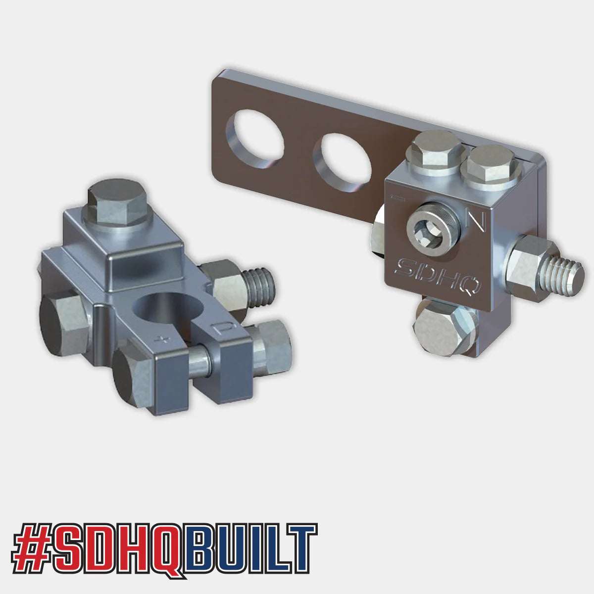 2025 Ram 1500 RHO SDHQ Built Billet Battery Terminal Kit render of terminals