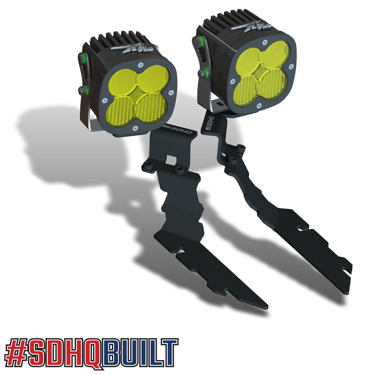 '21-23 Ram 1500 TRX SDHQ Built A-Pillar Light Mounts Design w/ lights display
