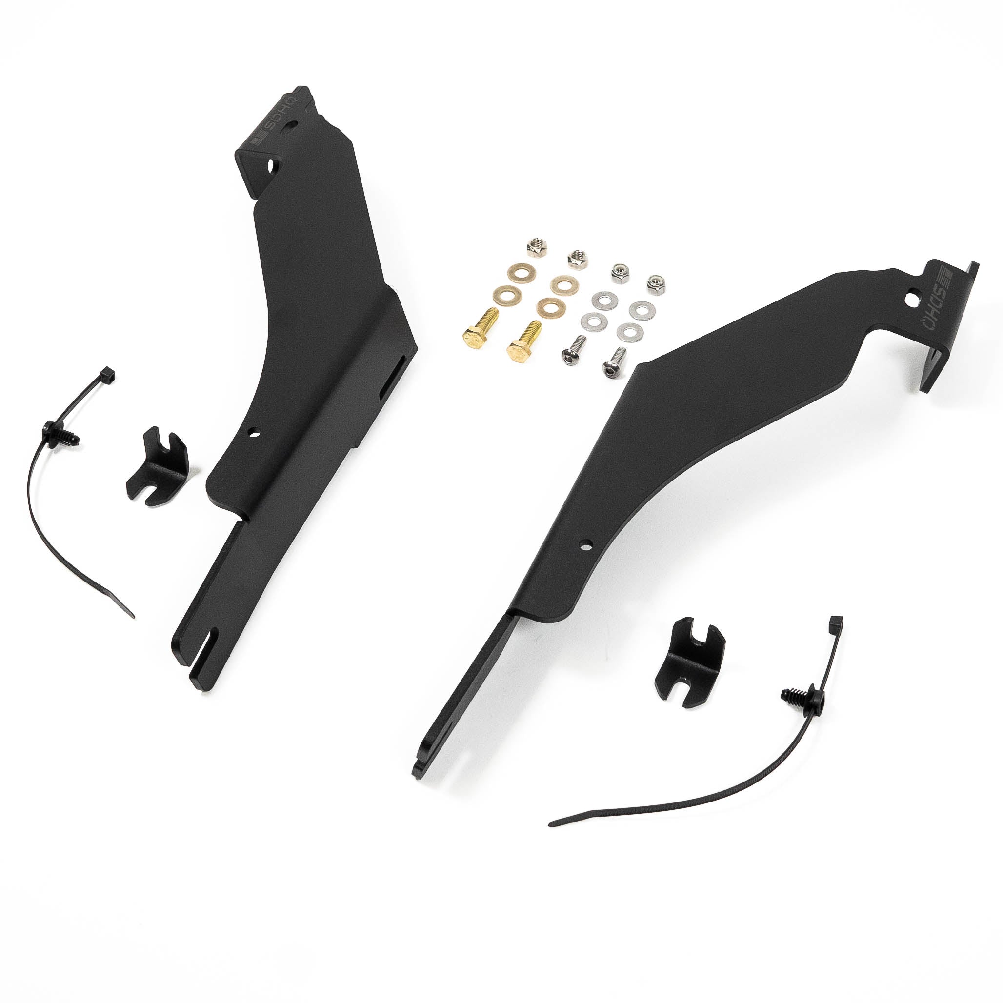 '10-18 Ram 2500/3500 SDHQ Built A-Pillar Light Mounts Display of Included Parts