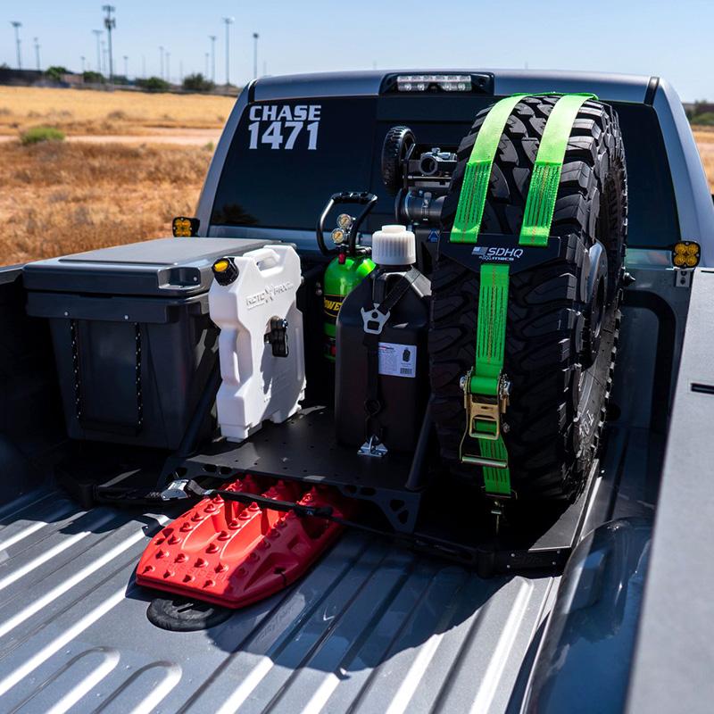 '10-18 Ram 2500/3500 SDHQ Built In Bed Chase Rack Installed and in use Display