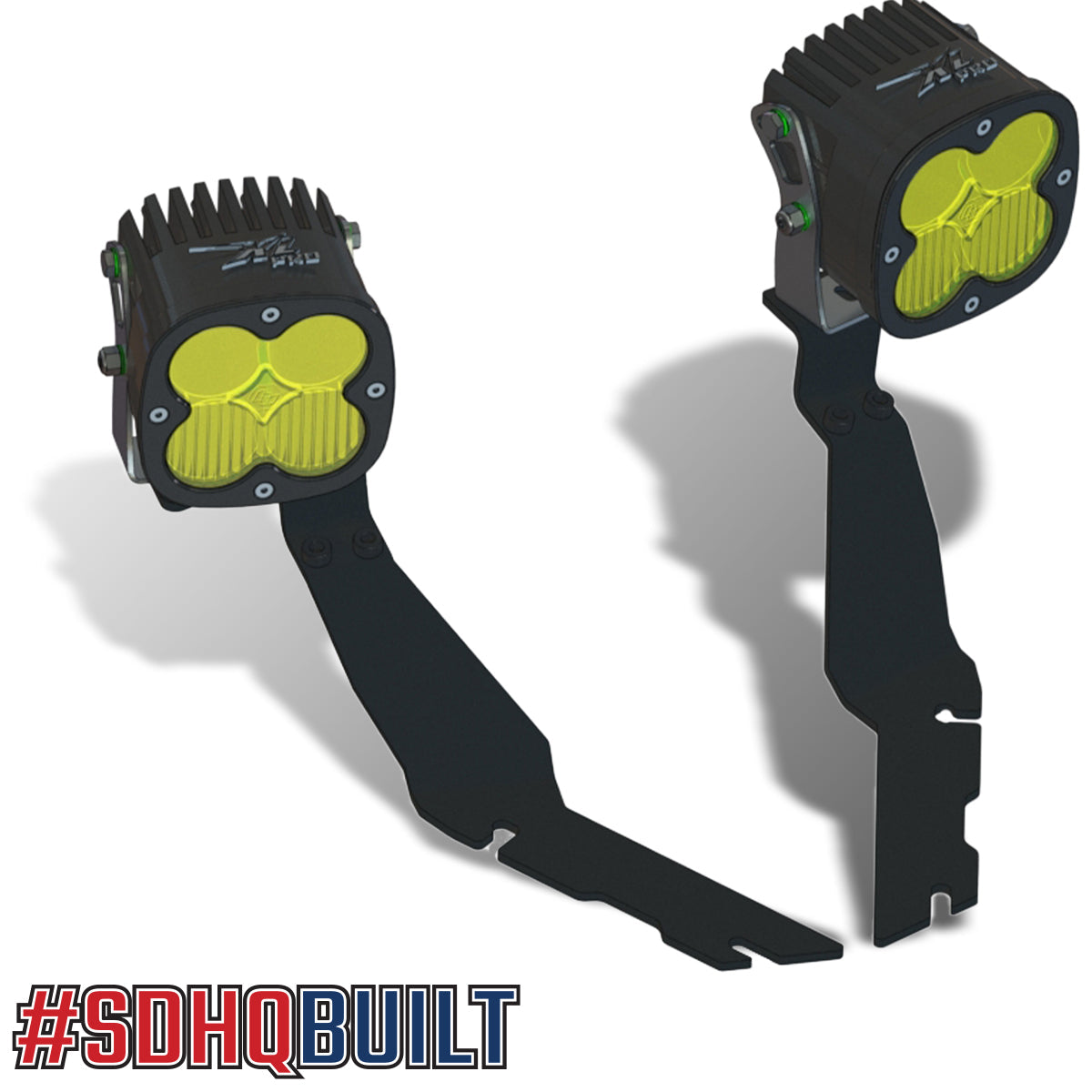 '19-23 Ram 2500/3500 SDHQ Built A-Pillar Light Mounts design with lights display