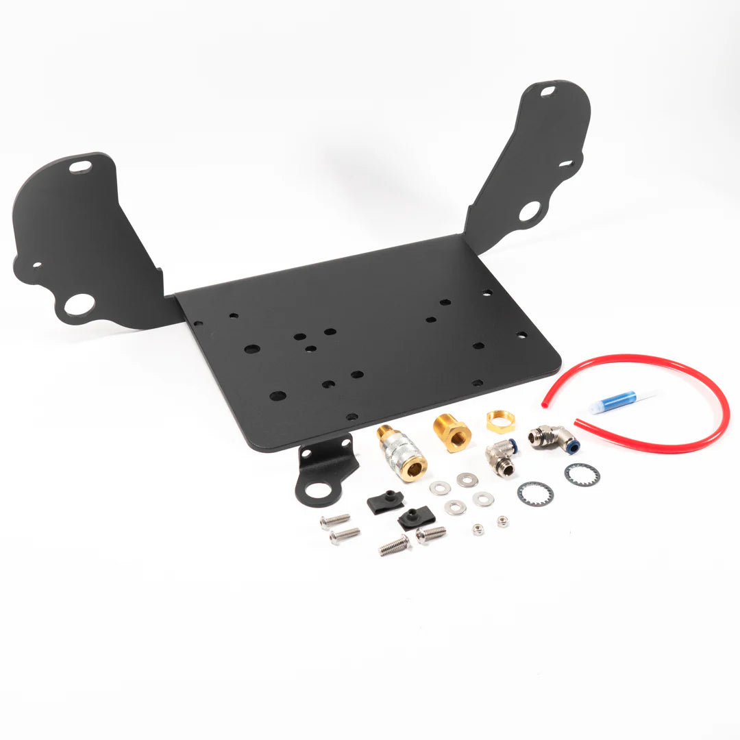 2025 Ram RHO SDHQ Built Air Compressor Mount Display of included parts and Hardware