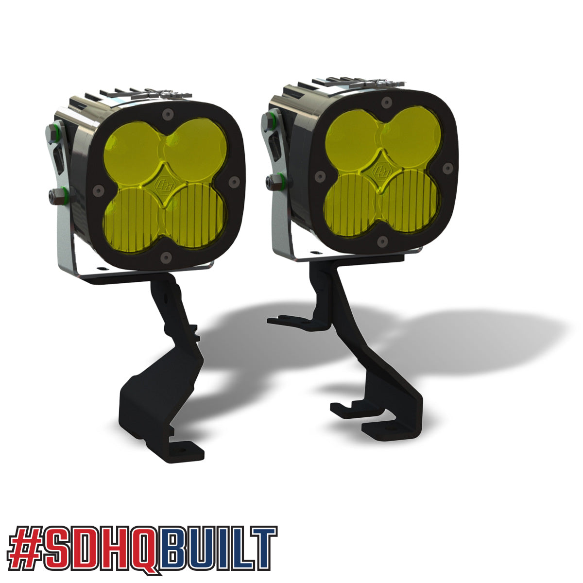 '19-23 Ford Ranger SDHQ Built A-Pillar Light Mounts design display w/ lights