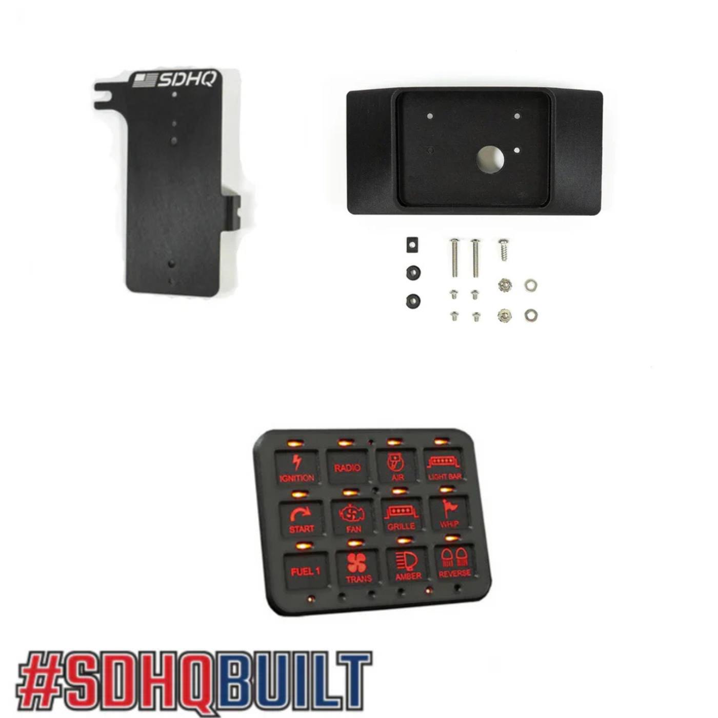 '24 Ford Ranger Complete Switch Pros Kit Display of Include Components - RCR Keypad Mount - without Terminal Kit