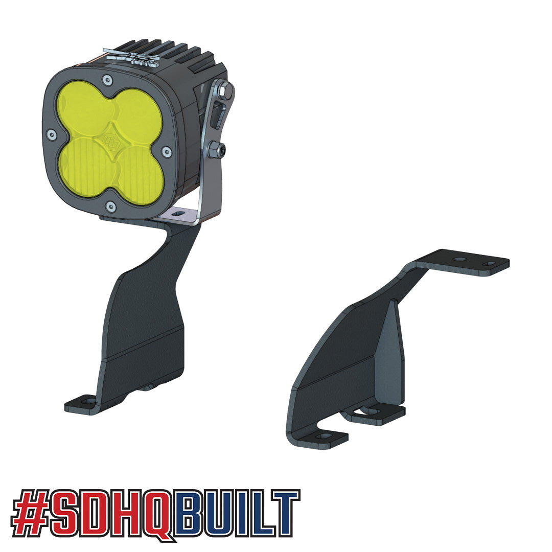 '10-14 Ford Raptor SDHQ Built A-Pillar Light Mounts Design with light display