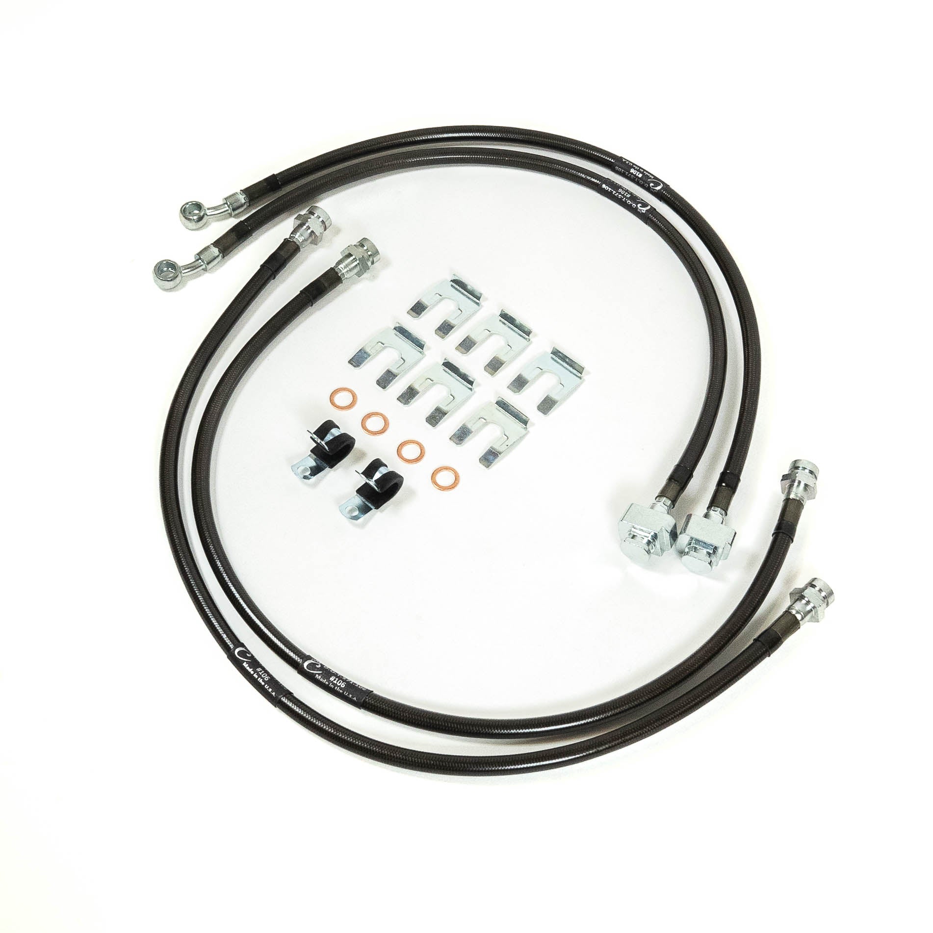 2010-2024 Ford Raptor SDHQ Built Brake Line Kits Display of Included Parts