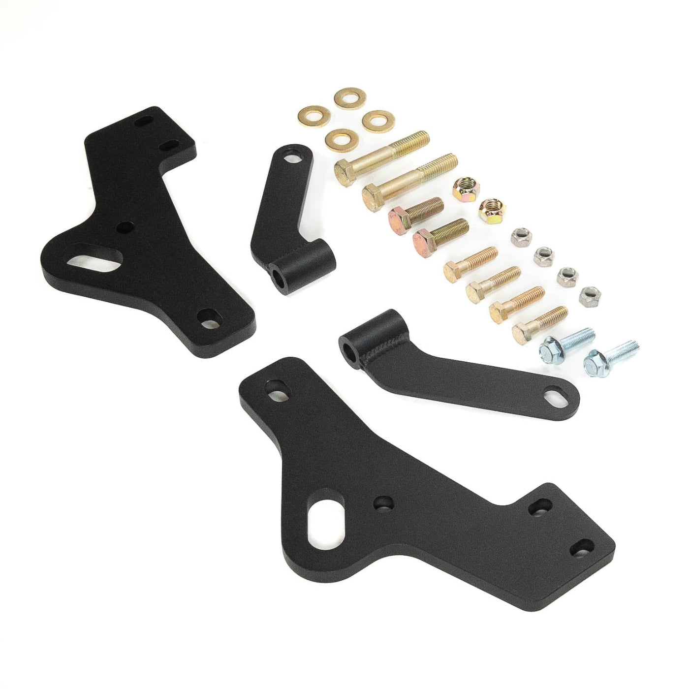10-23 Toyota 4Runner SDHQ Built Winch Mount Support Bracket Upgrade Kit DISPLAY FROM SIDE ANGLE OF ALL PARTS INCLUDED