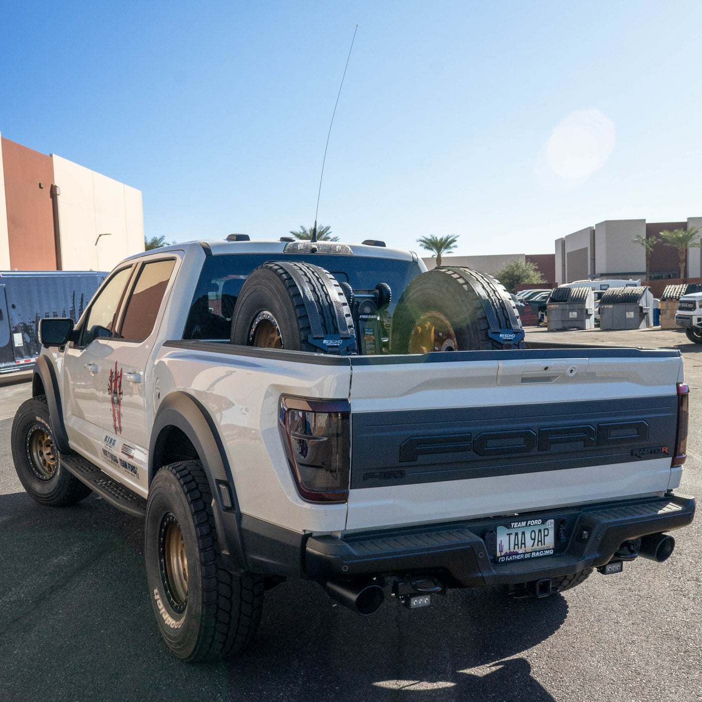 SDHQ BUILT 17+ FORD RAPTOR CHASE RACK INSTALLED IN RAPTOR R DISPLAY