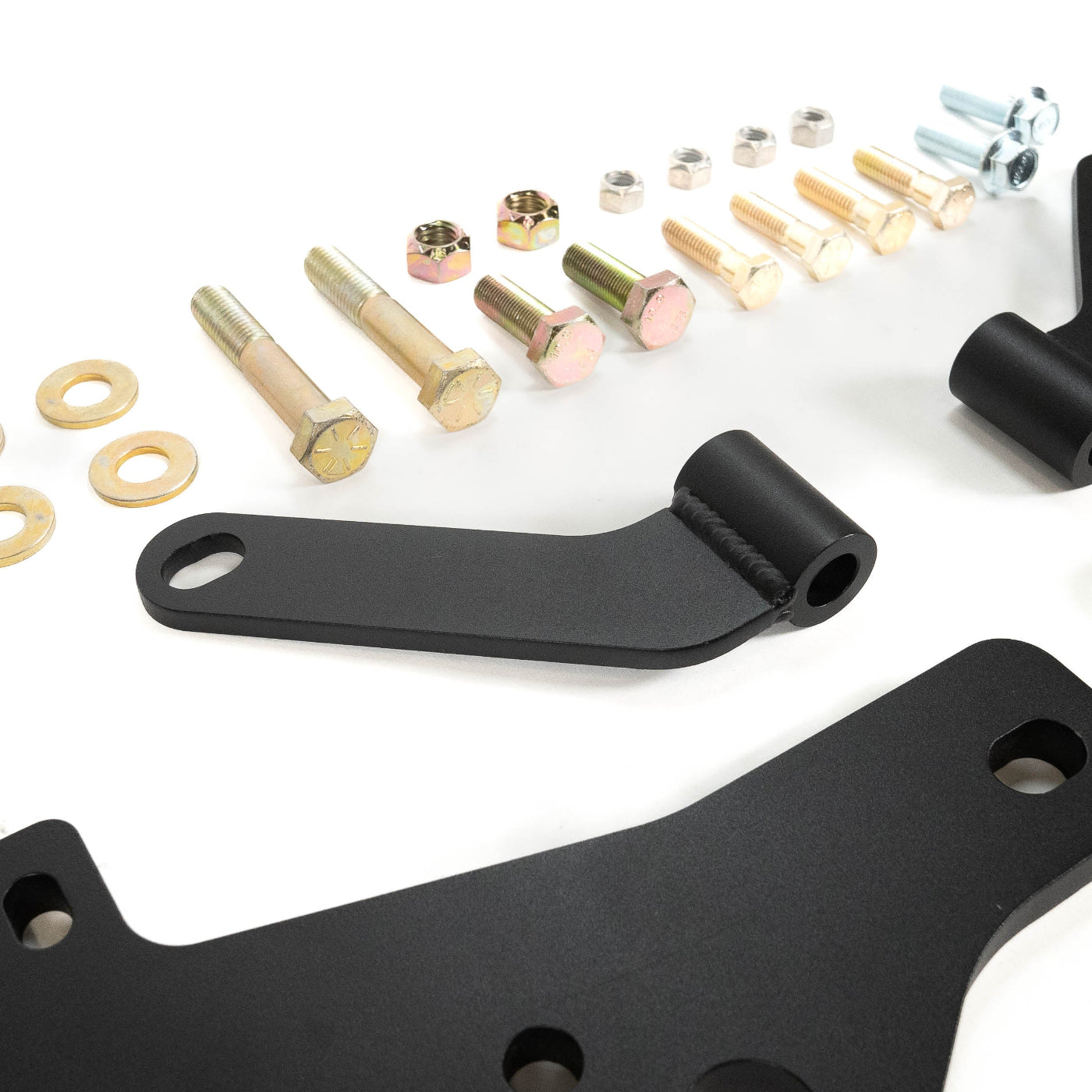 10-23 Toyota 4Runner SDHQ Built Winch Mount Support Bracket Upgrade Kit DISPLAY UP CLOSE OF ONE OF THE SUPPORT BRACKETS TO SHOW TEXTURE AND PRECISION ENGINEERING OF COMPONENTS