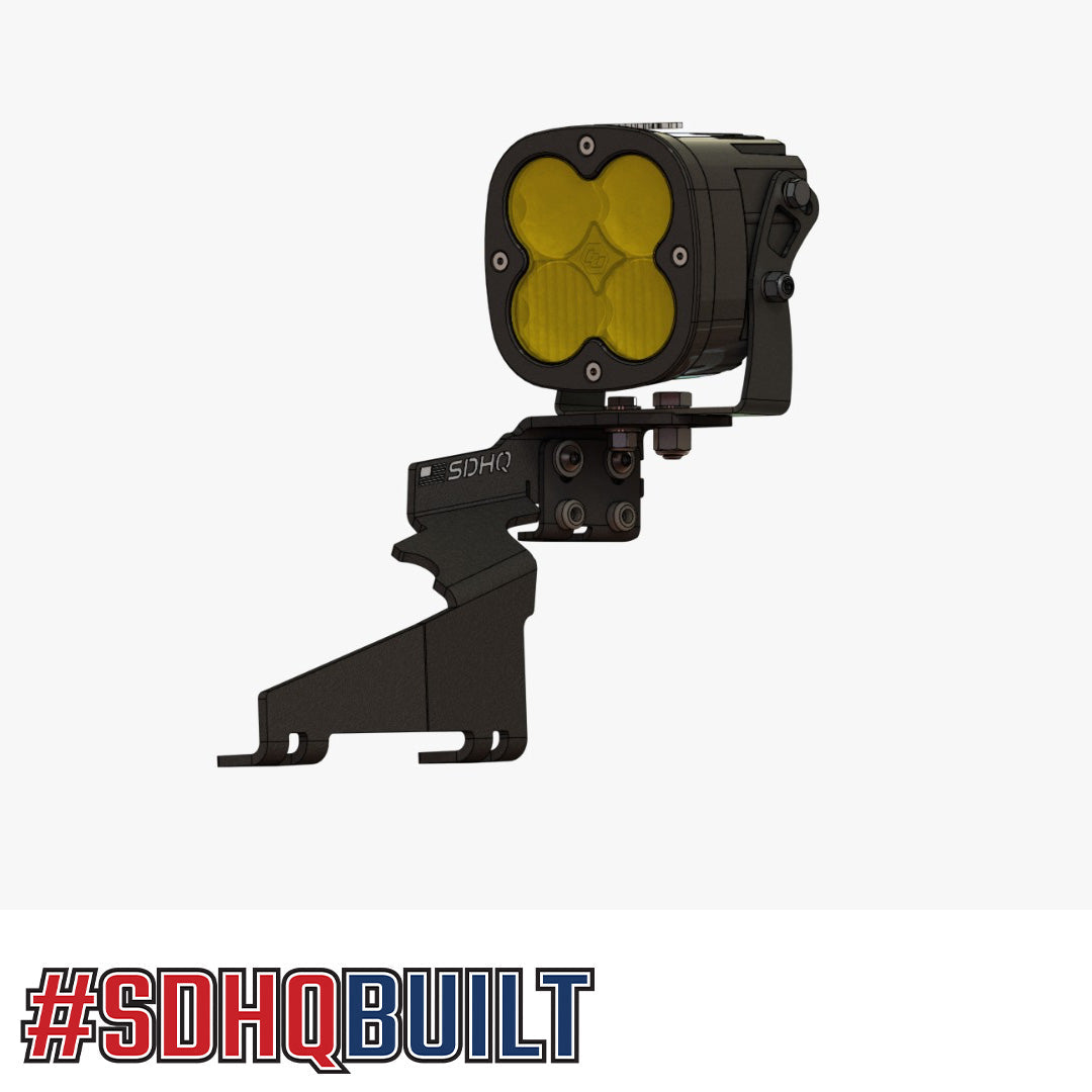'23-24 FORD SUPER DUTY SDHQ BUILT A-PILLAR LIGHT MOUNTS design with light display