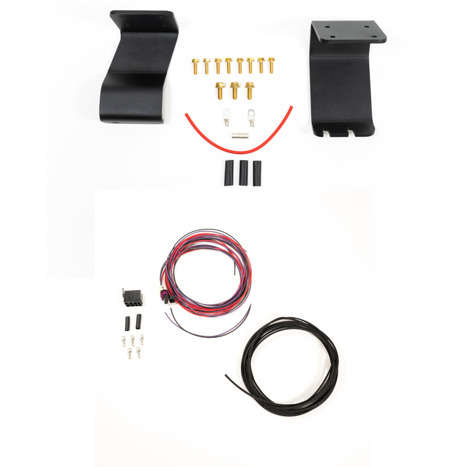 SDHQ Built '23-24 Sequoia ARB Twin Compressor Mounting Kit display of included parts
