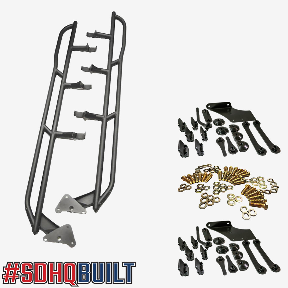'07-21 Toyota Tundra SDHQ Built Rock Sliders Display of Included Parts