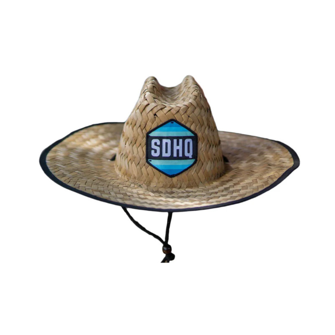 SDHQ Straw Shade Hat Front View Display
