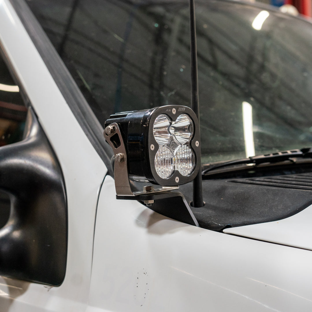 '99-07 Ford Super Duty SDHQ Built A-Pillar Light Mounts Display on Vehicle