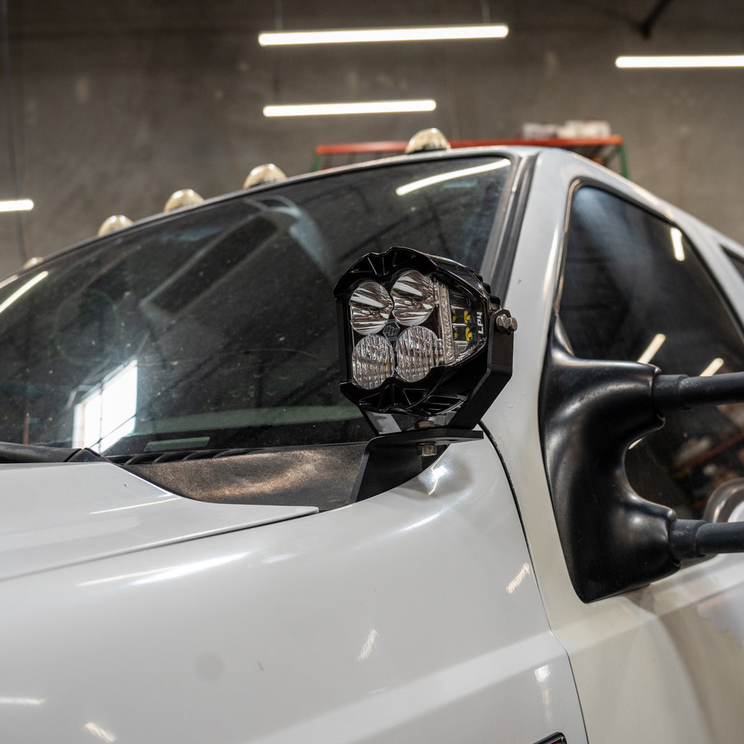 '99-07 Ford Super Duty SDHQ Built A-Pillar Light Mounts Installed