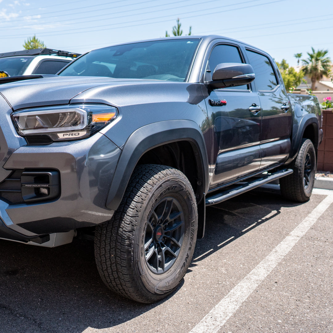 '16-23 Toyota Tacoma SDHQ Built Rock Sliders Installed