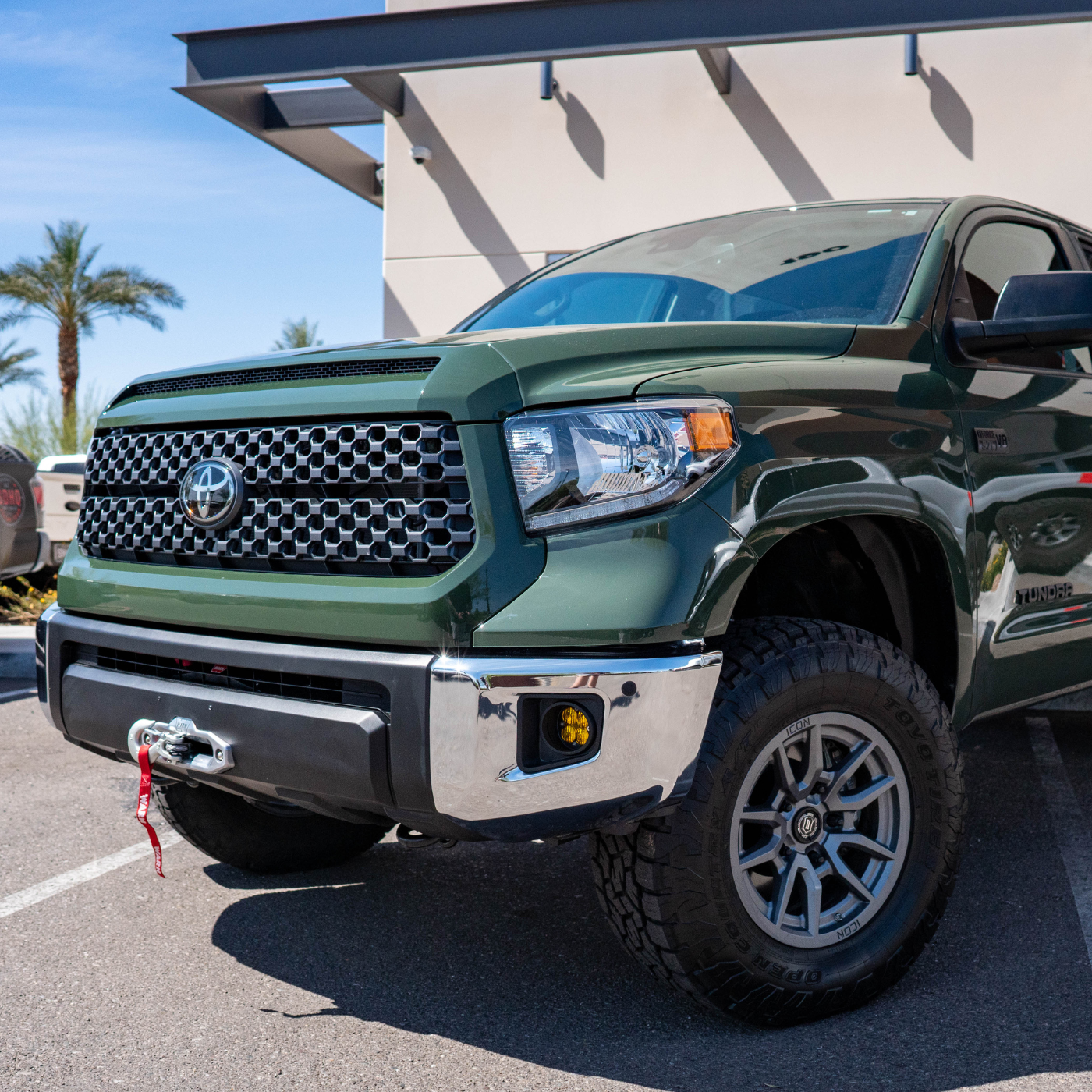 10-21 Toyota Tundra SDHQ Built Hidden Winch Mount DISPLAY INSTALLED PICTURE