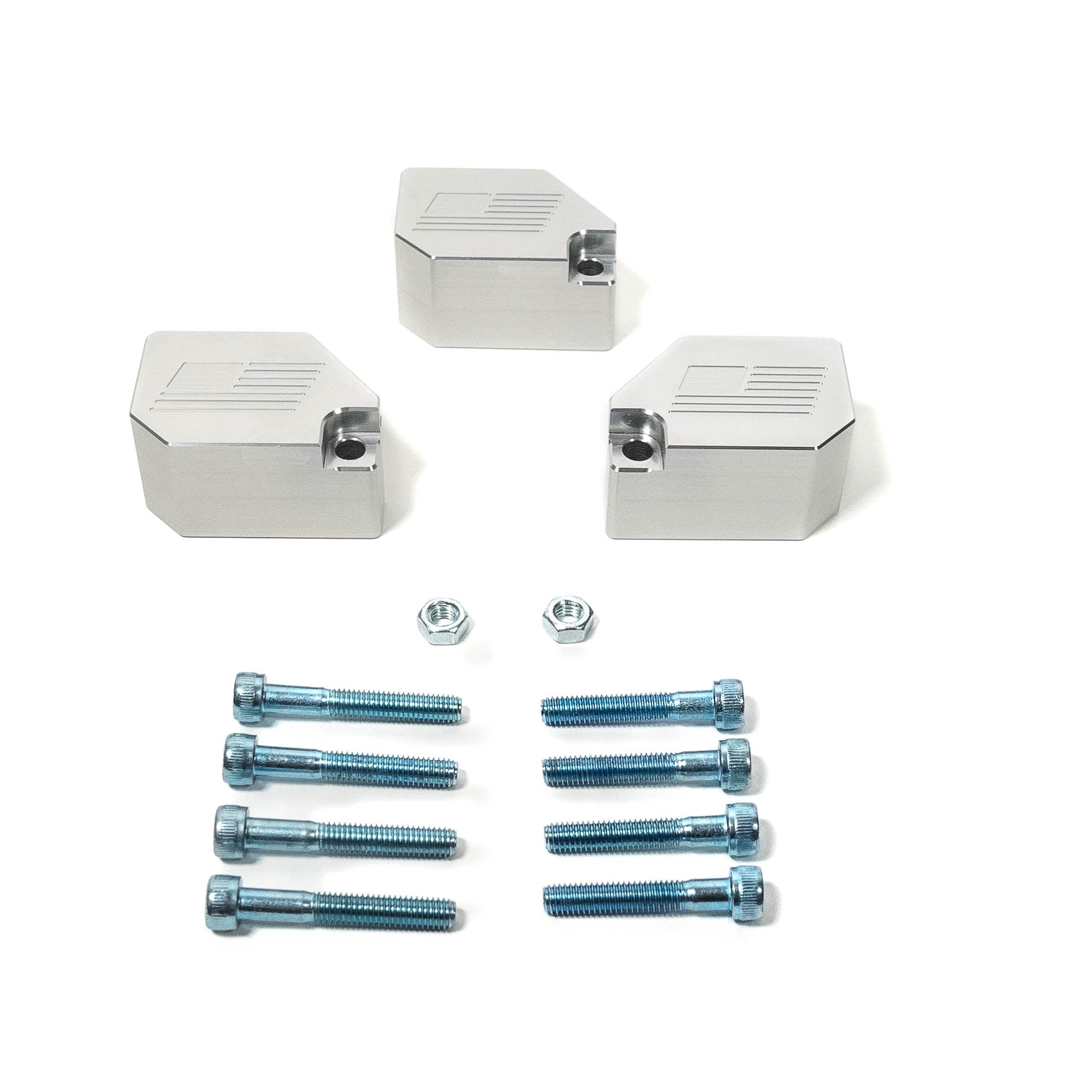 '05-23 Toyota Tacoma SDHQ Built Billet ABS Guards Display of Included Parts and Hardware