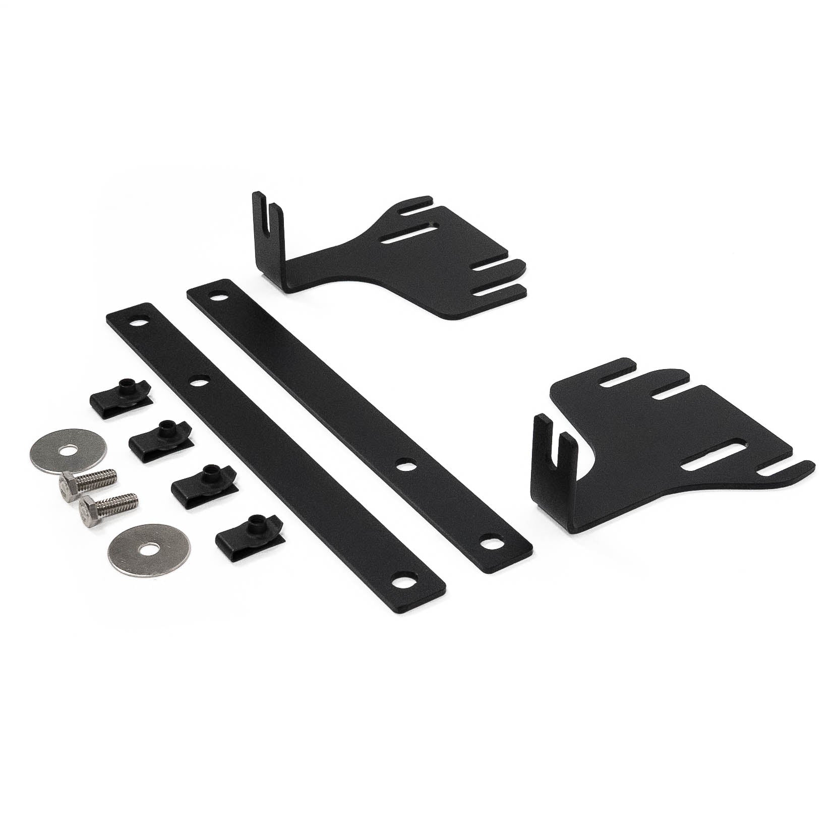 '16-23 Toyota Tacoma SDHQ Built BTG Dual 10" Light Bar Mount Angled view Display of Included Parts