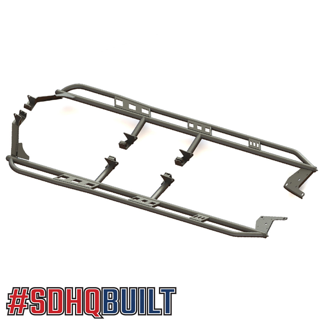 '16-23 Toyota Tacoma Long Bed SDHQ Built Rock Sliders Design Display