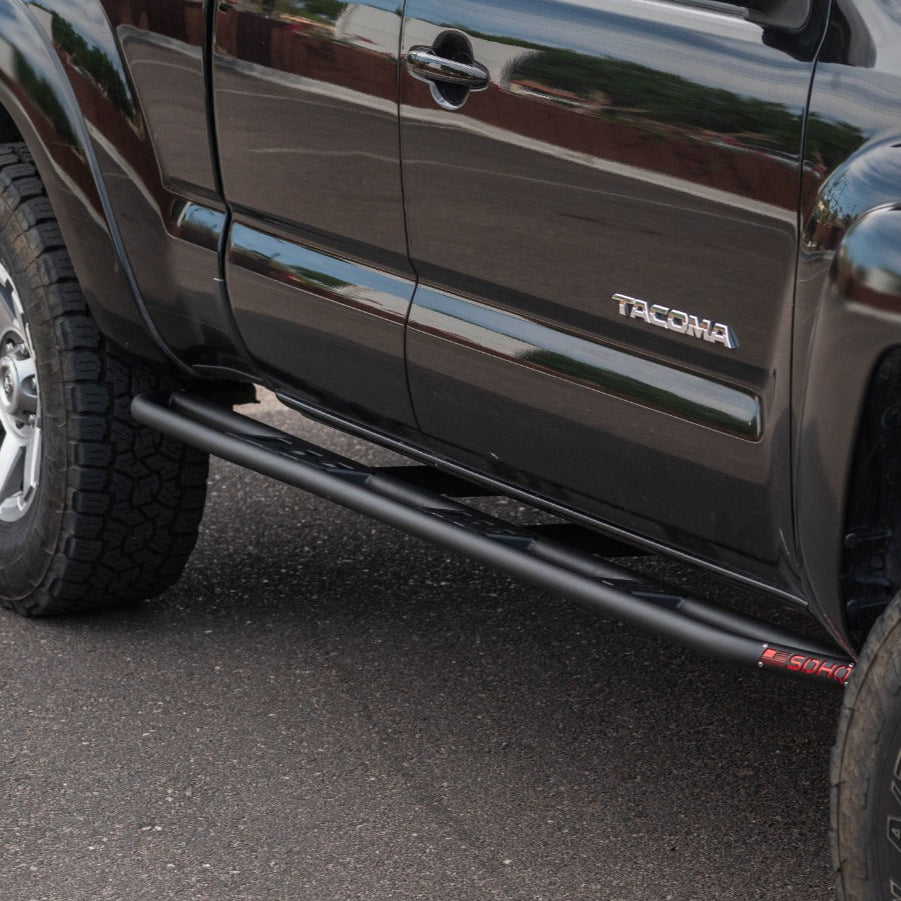 '05-15 Toyota Tacoma SDHQ Built Rock Sliders display Installed