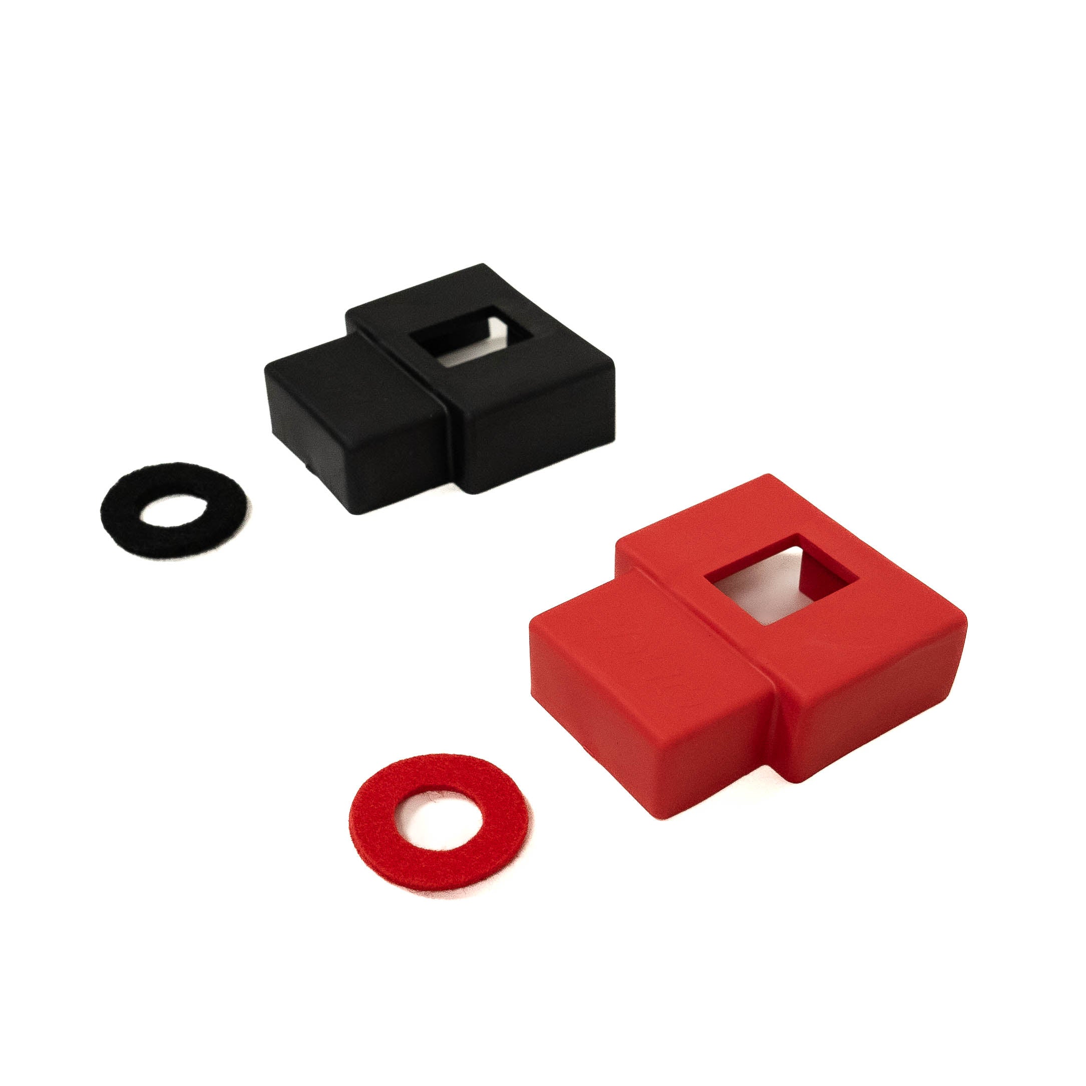SDHQ Built Billet Main Battery Terminal Protection Kit Display of Included Parts