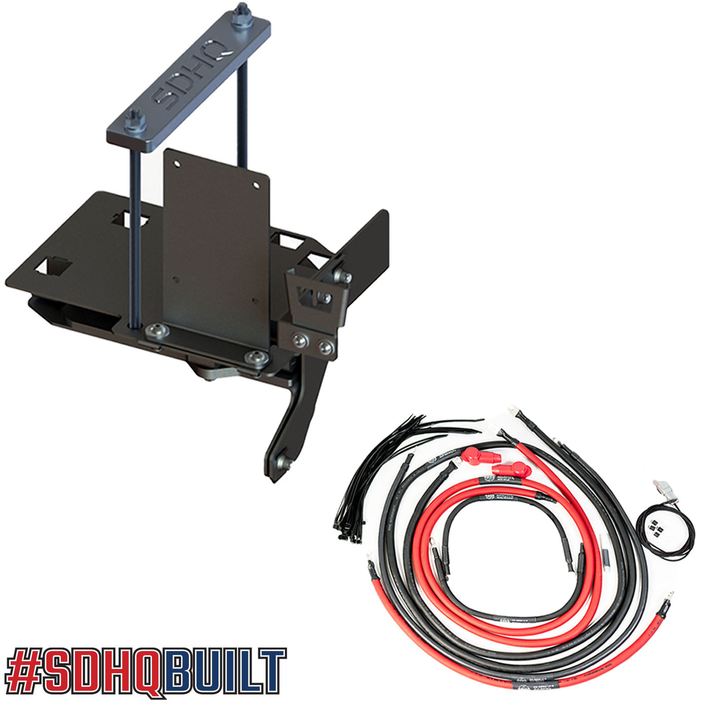 '07-21 Toyota Tundra SDHQ Built "Build your Own" Dual Battery Kit Display of Included Tray and additional wiring