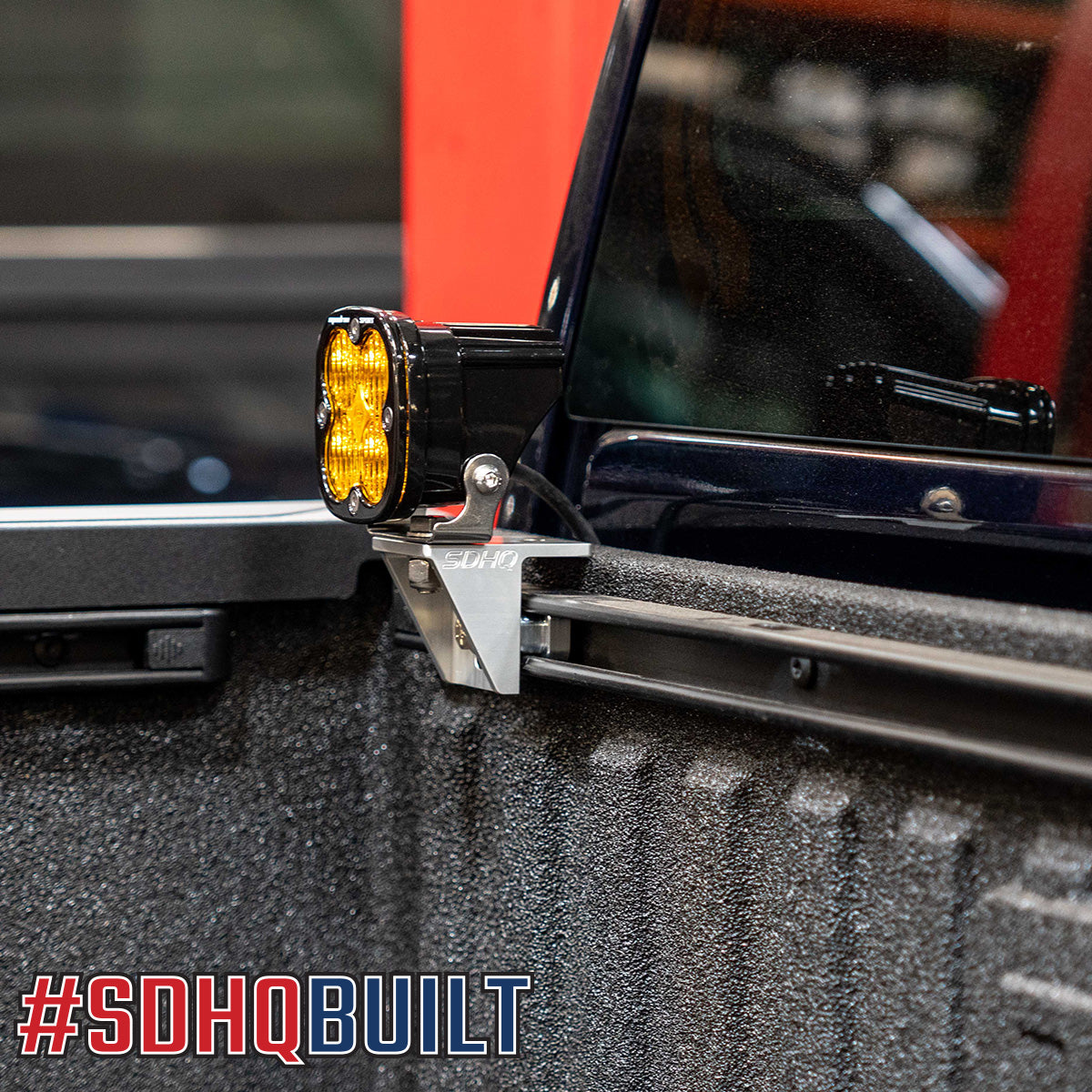 '22-Current Toyota Tundra Complete SDHQ Built Billet Chase Light Mounting Kit Installed Display