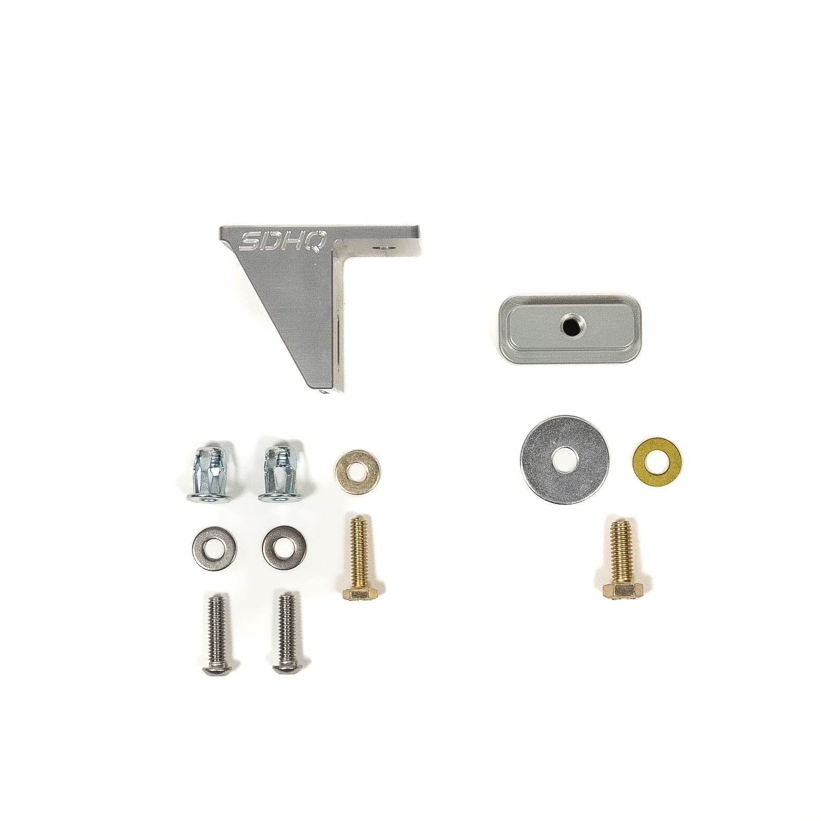 '22-24 Toyota Tundra SDHQ Built Billet Chase Light Mounting Kit Display of Included Parts and Hardware