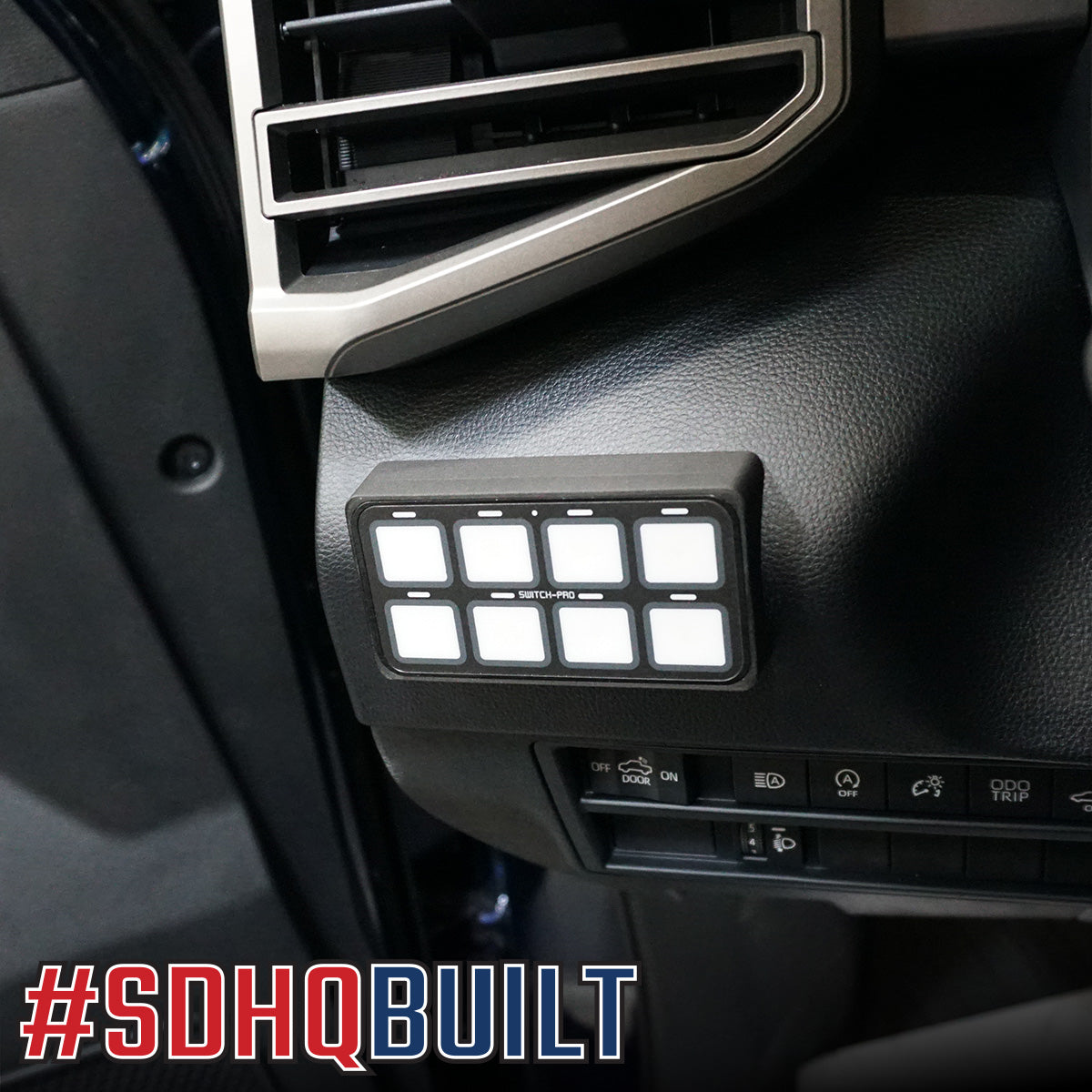 '22-24 Toyota Tundra SDHQ Built Complete Switch-Pros SP-9100 Mounting Kit Keypad Mount Display installed