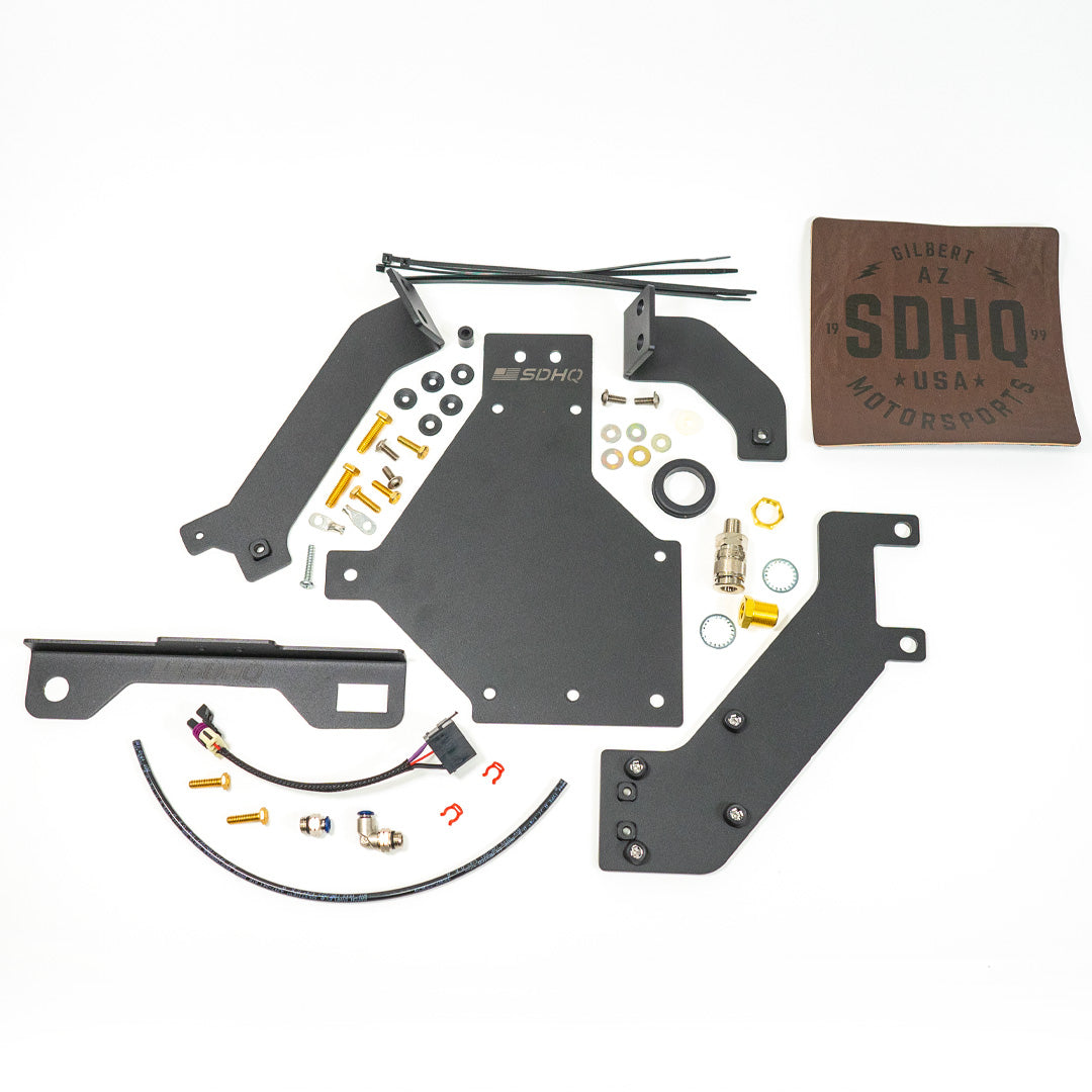 '22-Current Toyota Tundra Crew Max SDHQ Built ARB Air Compressor Mount Display of Included Parts and Hardware
