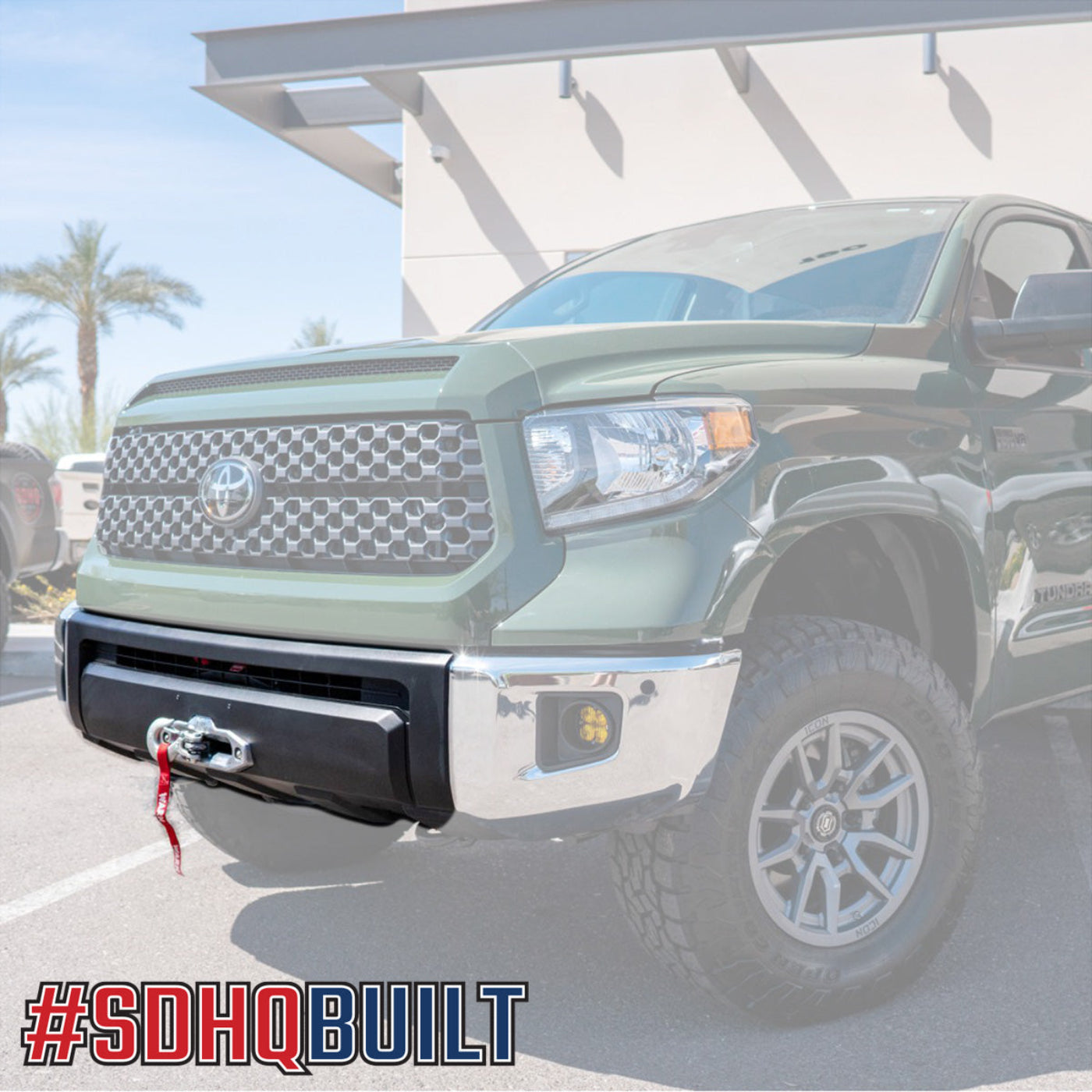 '10-21 Toyota Tundra SDHQ Built Hidden Winch Mount Display on Vehicle