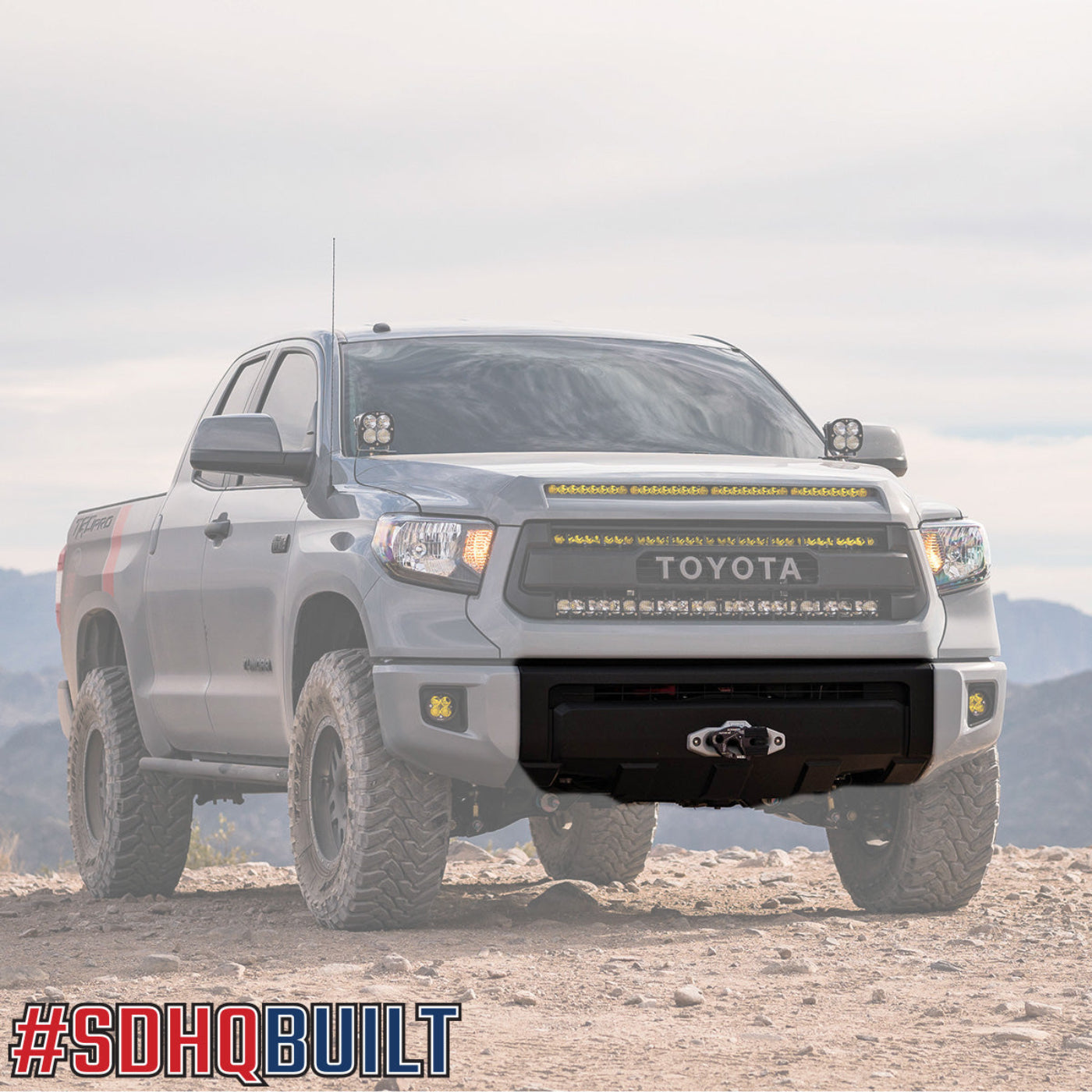 '10-21 Toyota Tundra SDHQ Built Hidden Winch Mount Display on Vehicle
