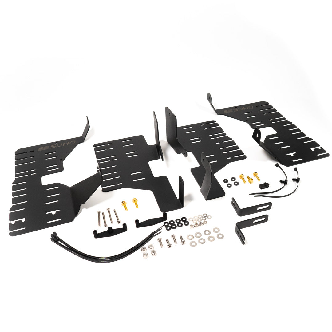 '22-24 Toyota Tundra/Sequoia SDHQ Built Behind the Grille Light Bar Mount Display of included parts and hardware