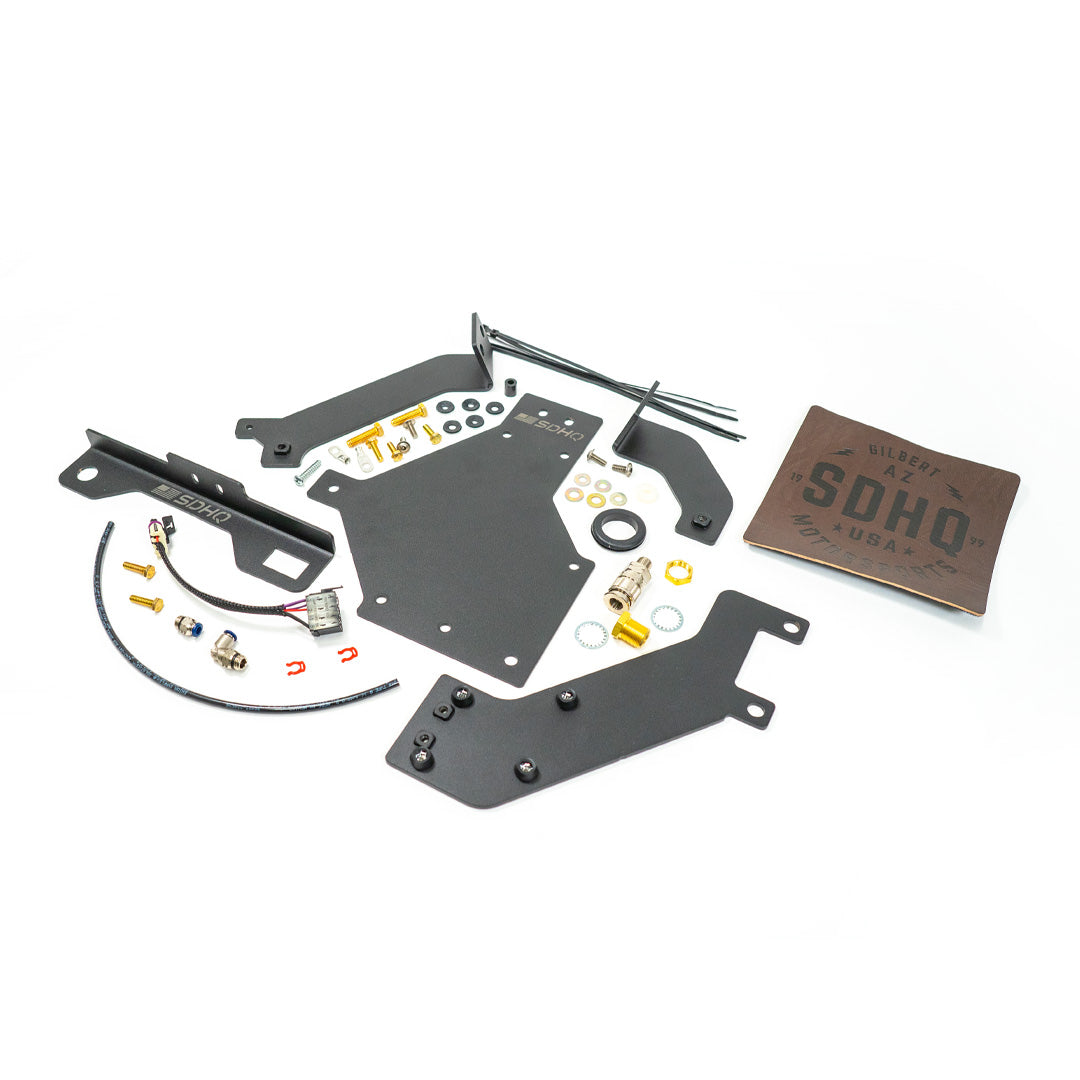 '22-Current Toyota Tundra Crew Max SDHQ Built ARB Air Compressor Mount Display of Included Parts and Hardware