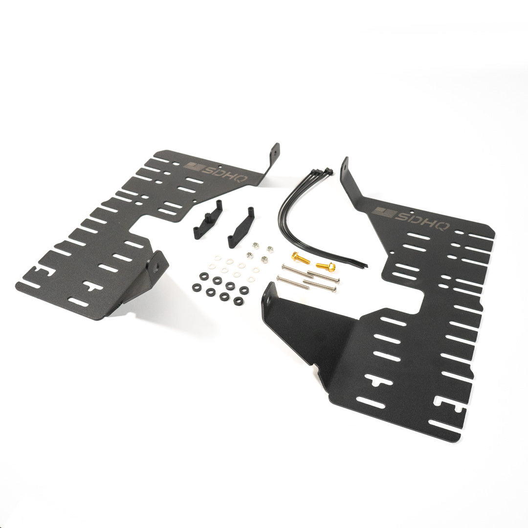 '22-24 Toyota Tundra/Sequoia SDHQ Built Behind the Grille Light Bar Mount Display of Included Parts and Hardware