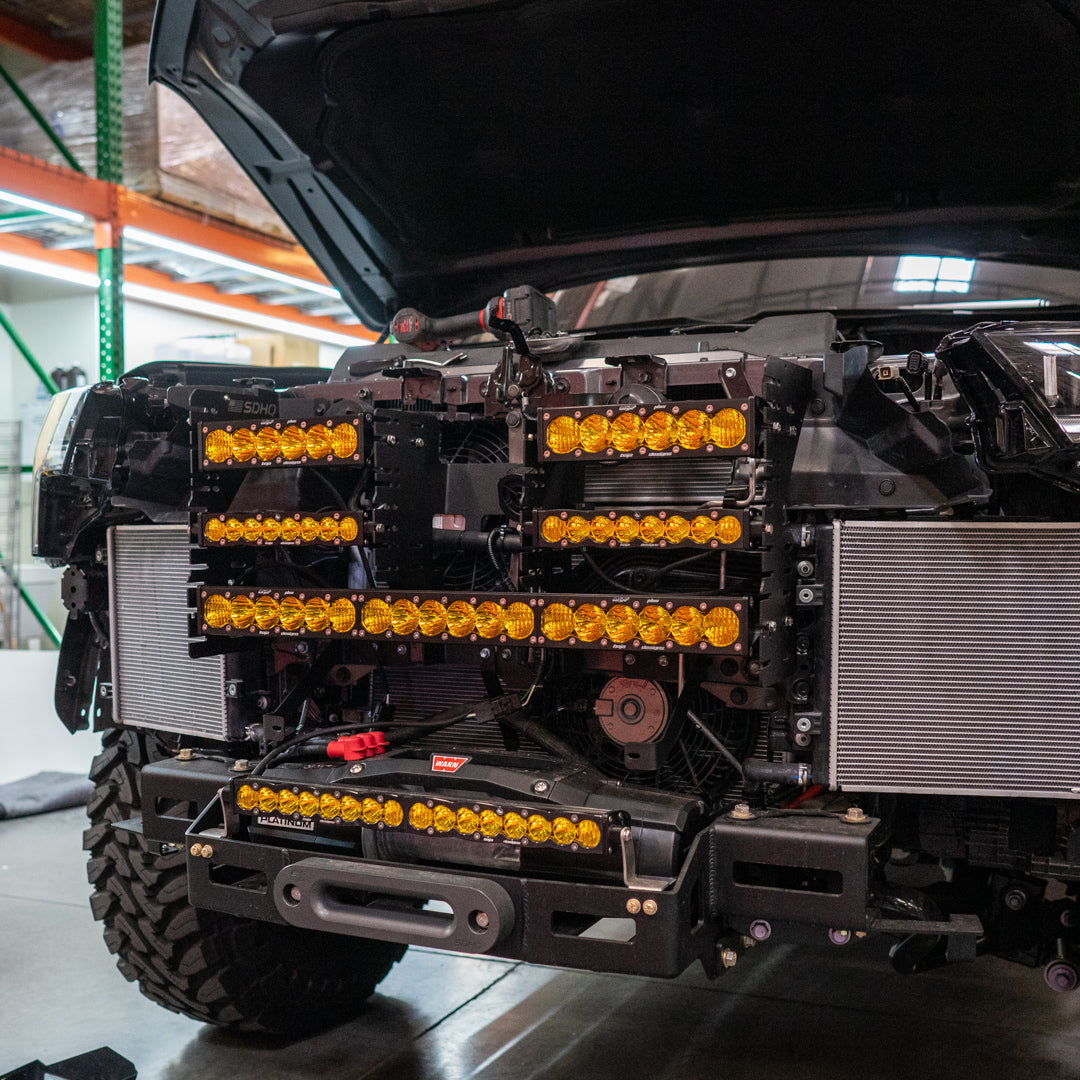 '22-24 Toyota Tundra/Sequoia SDHQ Built Behind the Grille Light Bar Mount installed