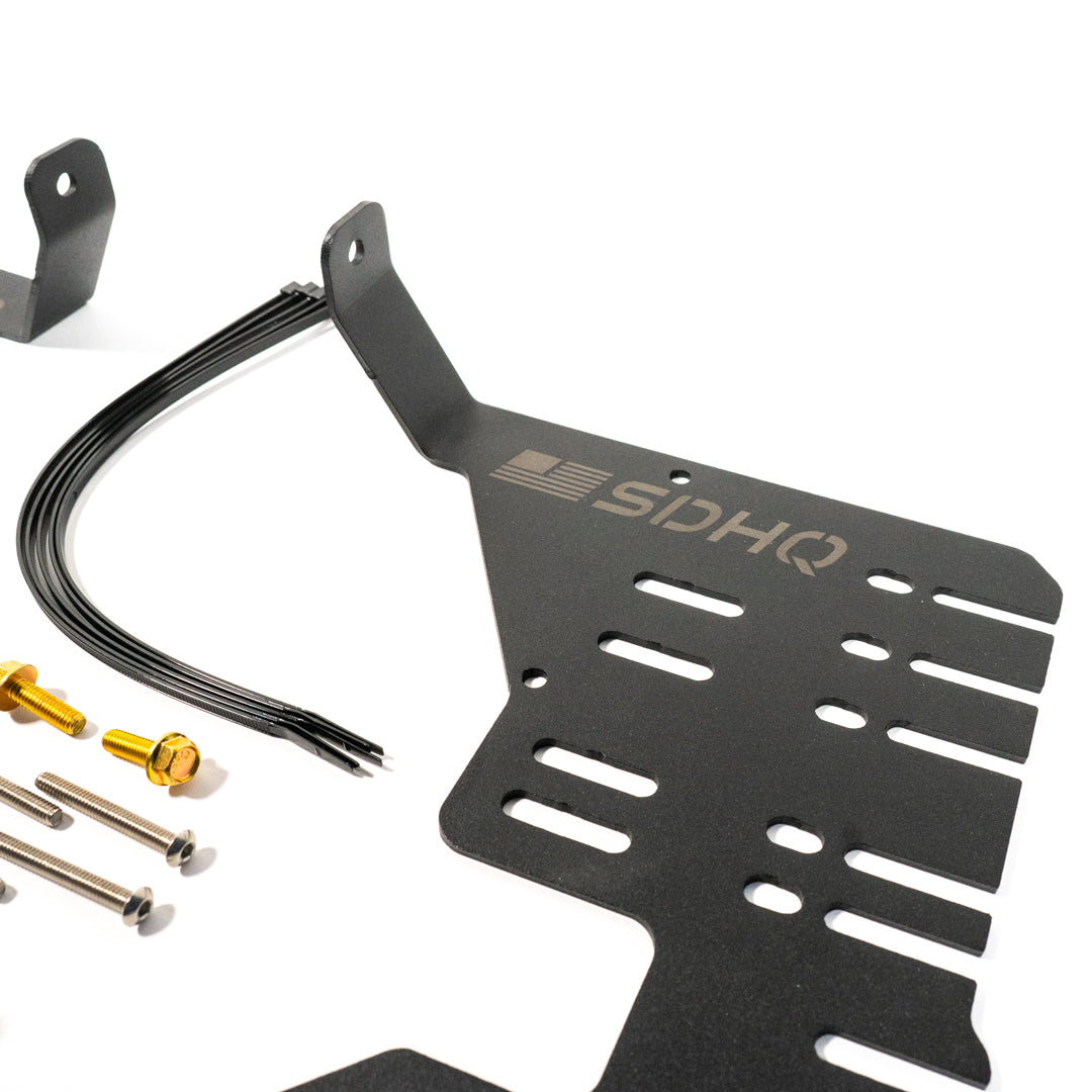 '22-24 Toyota Tundra/Sequoia SDHQ Built Behind the Grille Light Bar Mount Close-up Display of Included Parts and Hardware