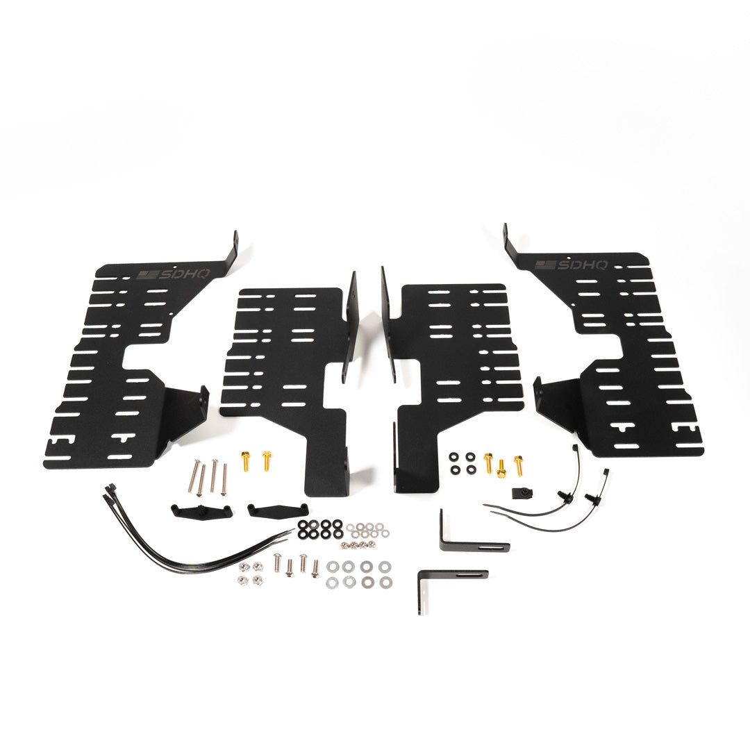 '22-24 Toyota Tundra/Sequoia SDHQ Built Behind the Grille Light Bar Mount Display of Included parts and Hardware