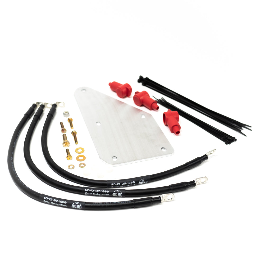 SDHQ Built '22-24 Tundra/'23-24 Sequoia Hidden Winch Mount - Warn Zeon/Evo/VR Relocation Kit Display of included parts and Hardware