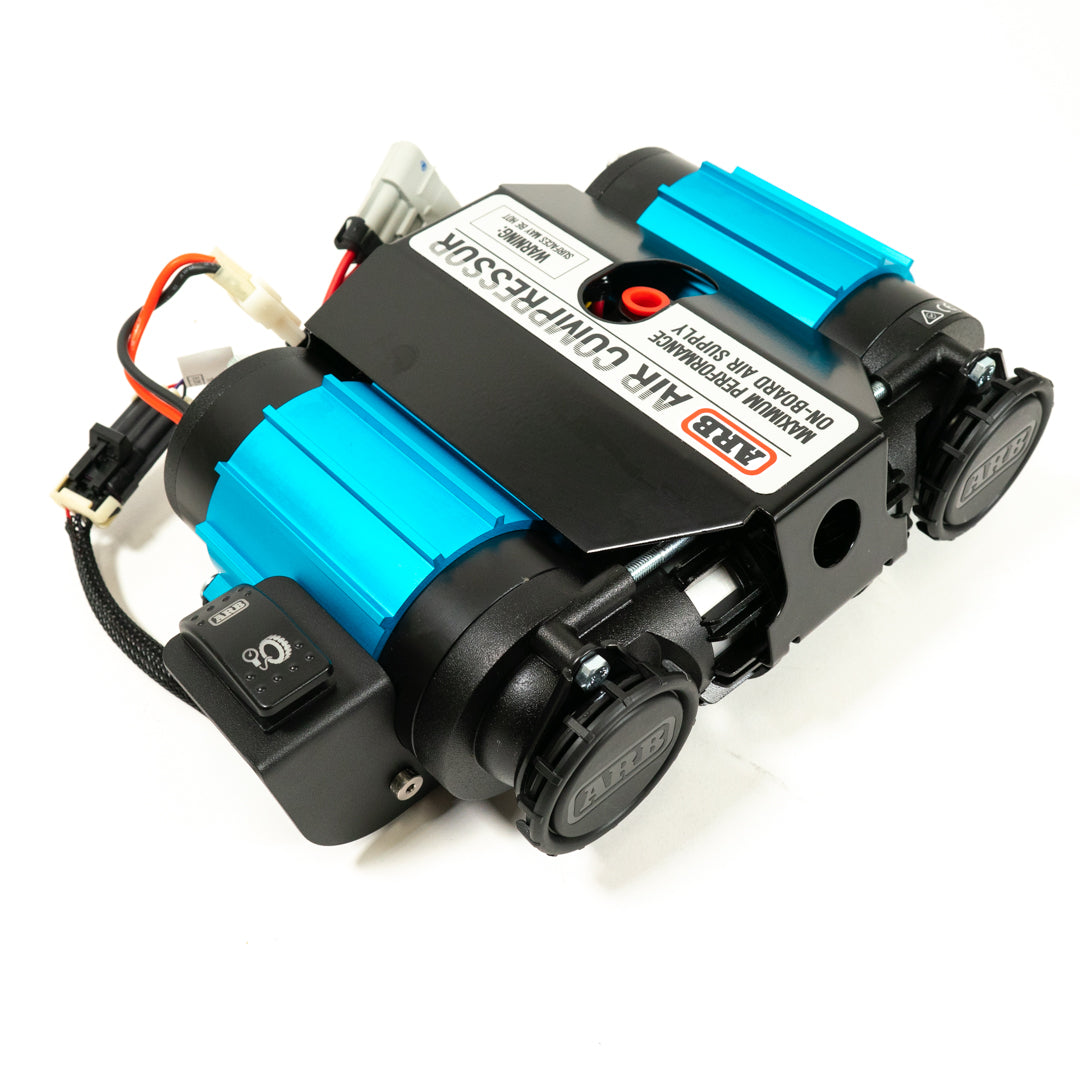 SDHQ Built ARB Twin Compressor Switch Mount Kit with S1 Harness Display on Compressor