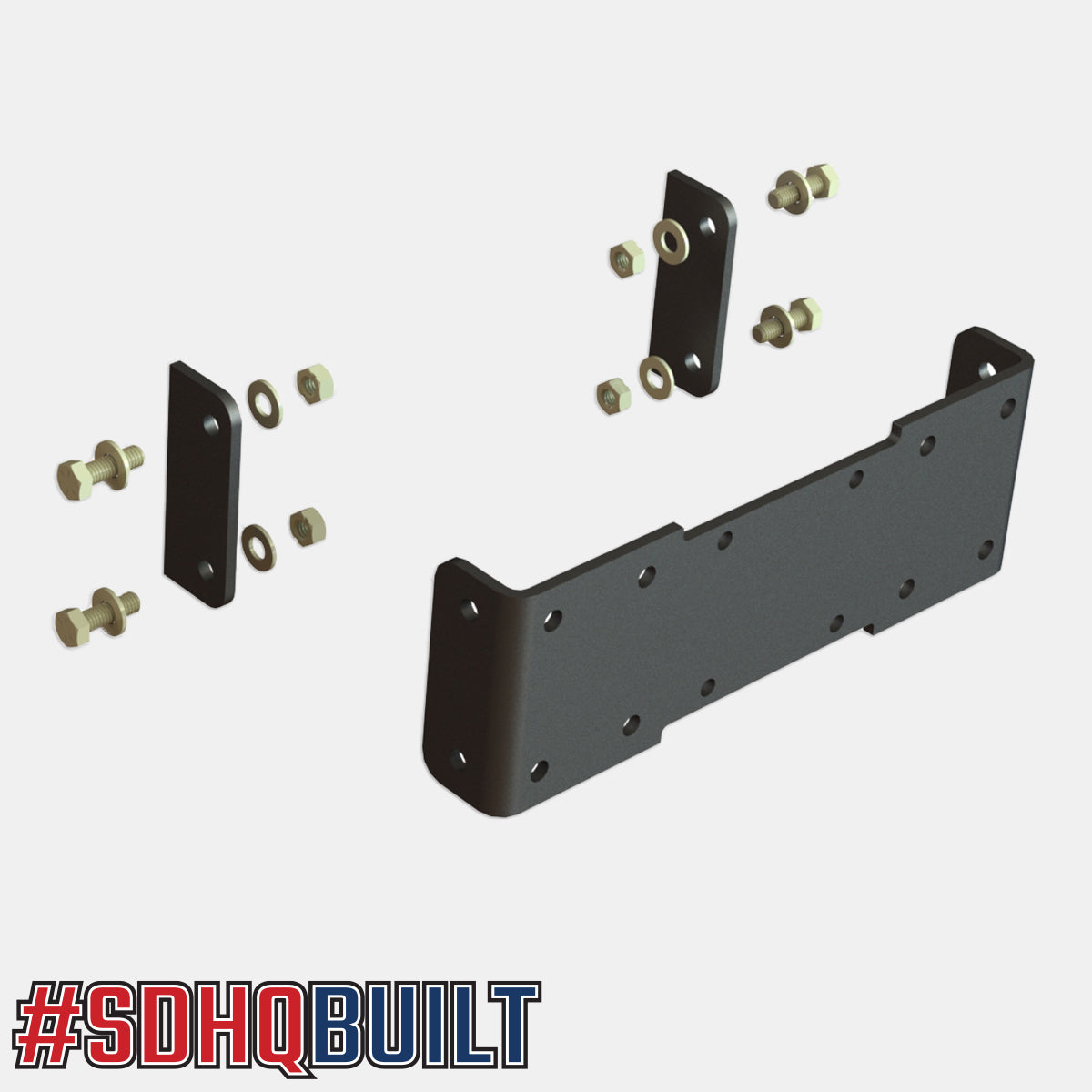 SDHQ Built Universal Weld on ARB Compressor Mount Exploded Diagram