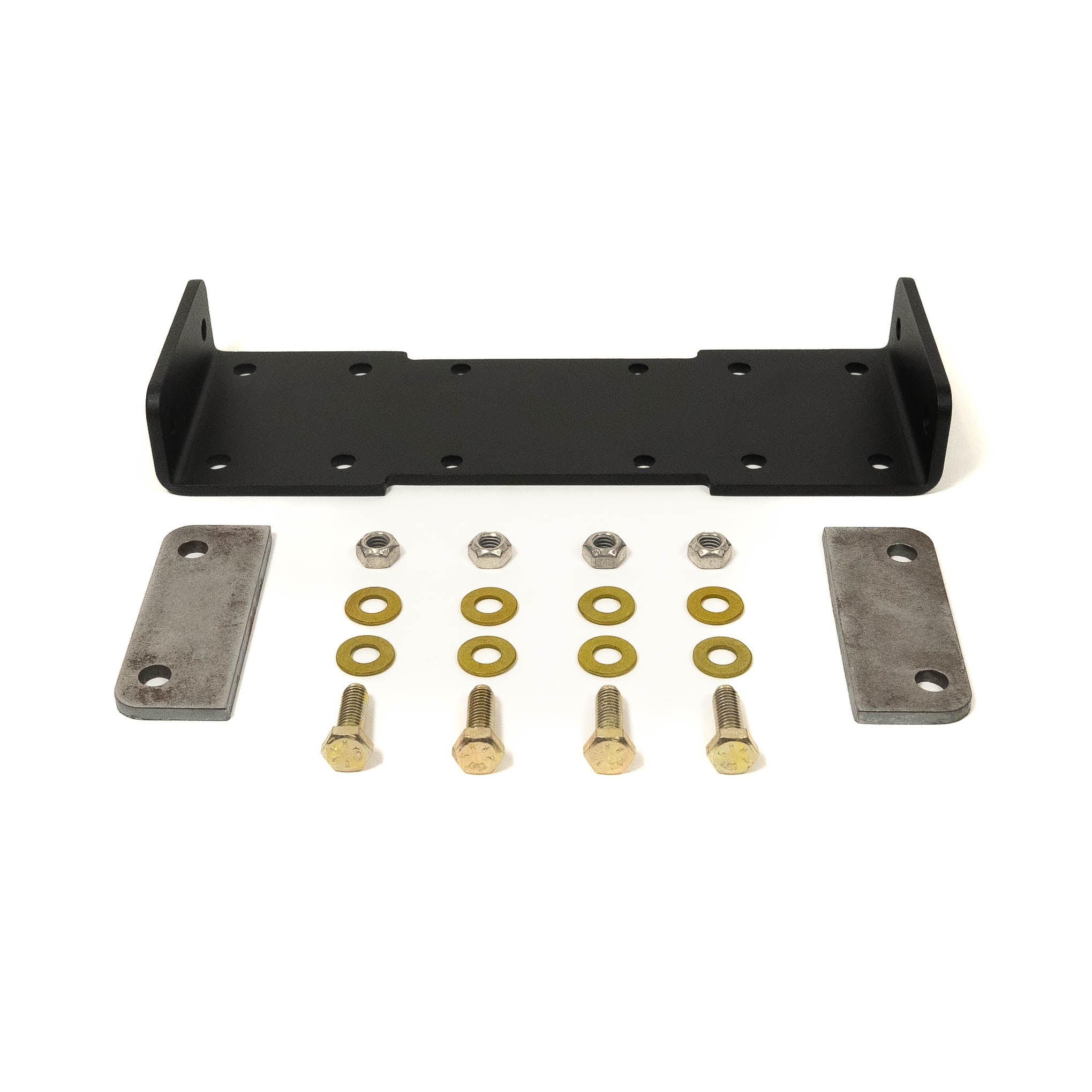 SDHQ Built Universal Weld on ARB Compressor Mount Display of Included Parts and Hardware